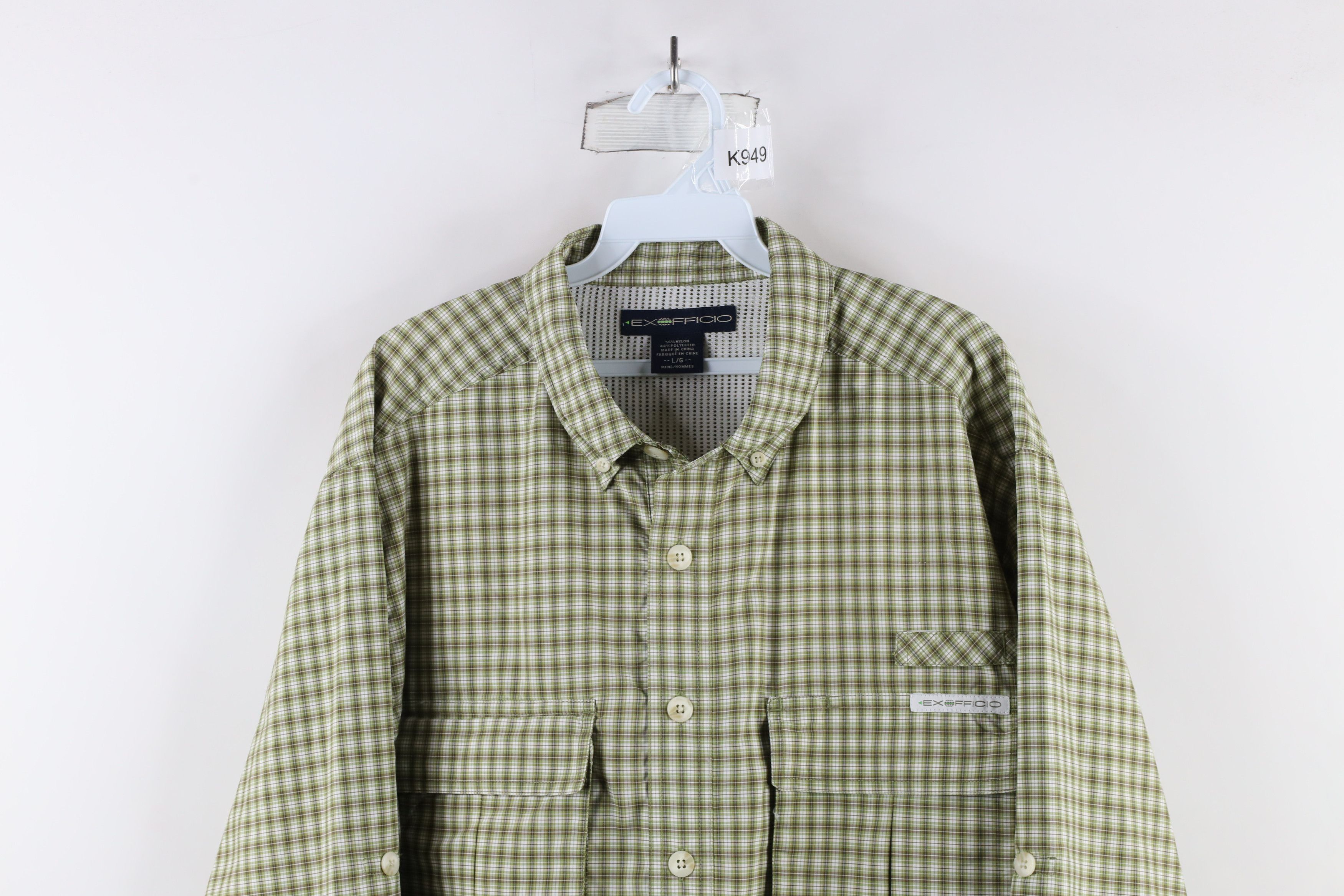 ExOfficio × Vintage ExOfficio Out Double Pocket Collared Button Down Shirt Plaid Size US L / EU 52-54 / 3 - 2 Thumbnail
