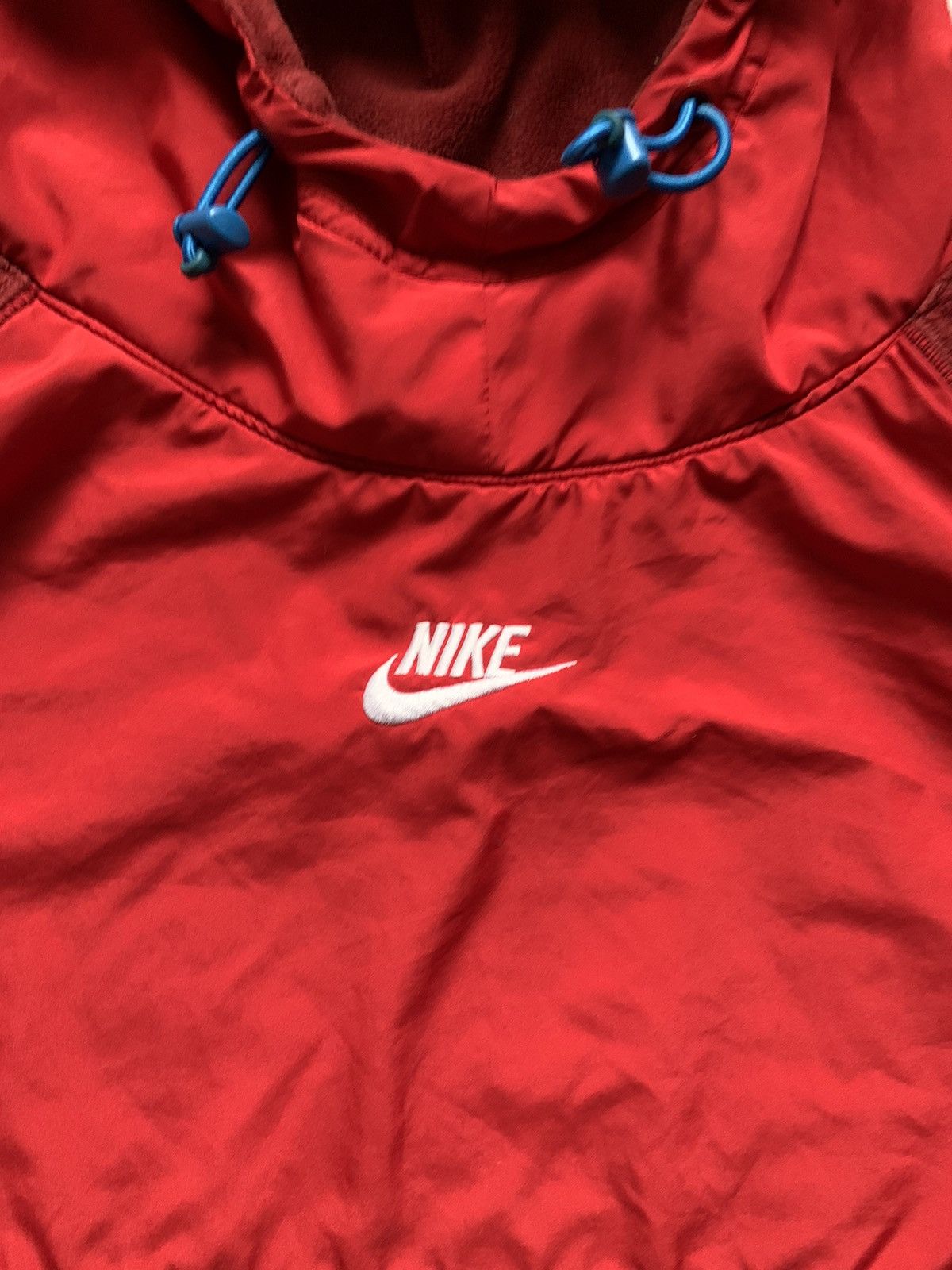 Nike Vintage Nike Nylon Fleece Jacket Central Swoosh USA Size US M / EU 48-50 / 2 - 2 Thumbnail
