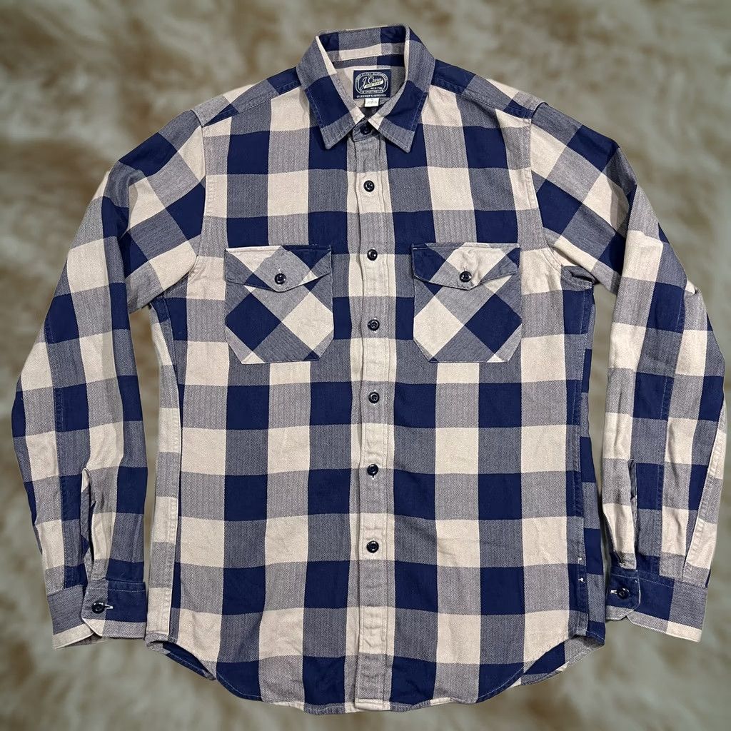 J.Crew J.Crew Men's S Blue Tan Buffalo Check Flannel Shirt Long Sleeve Button Up Size US S / EU 44-46 / 1 - 1 Thumbnail
