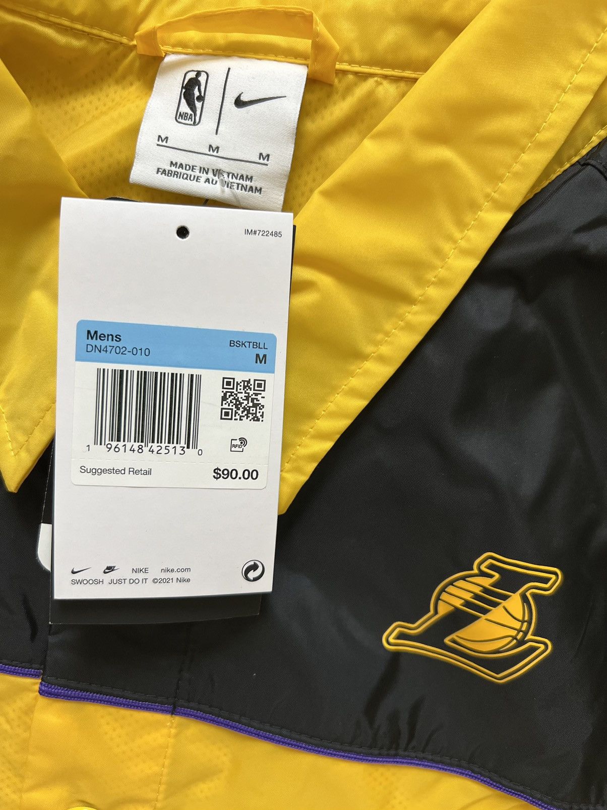 Nike Nike Los Angeles Lakers Courtside Loose Fit Black Jacket Size US M / EU 48-50 / 2 - 8 Thumbnail