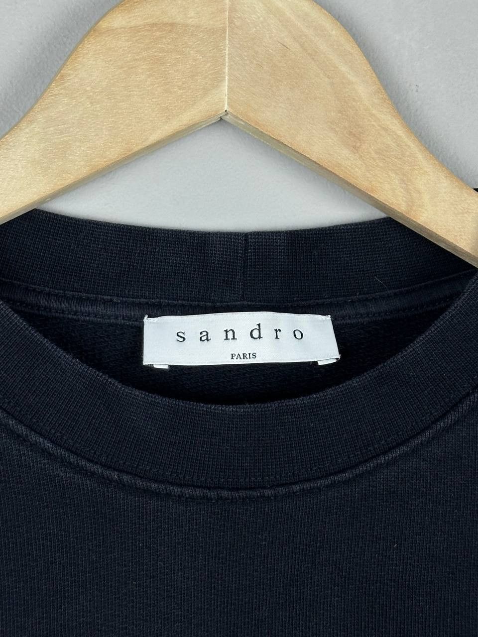 Sandro Sandro Paris Reveur Logo Navy Cotton Sweatshirt Size M / US 6-8 / IT 42-44 - 4 Thumbnail