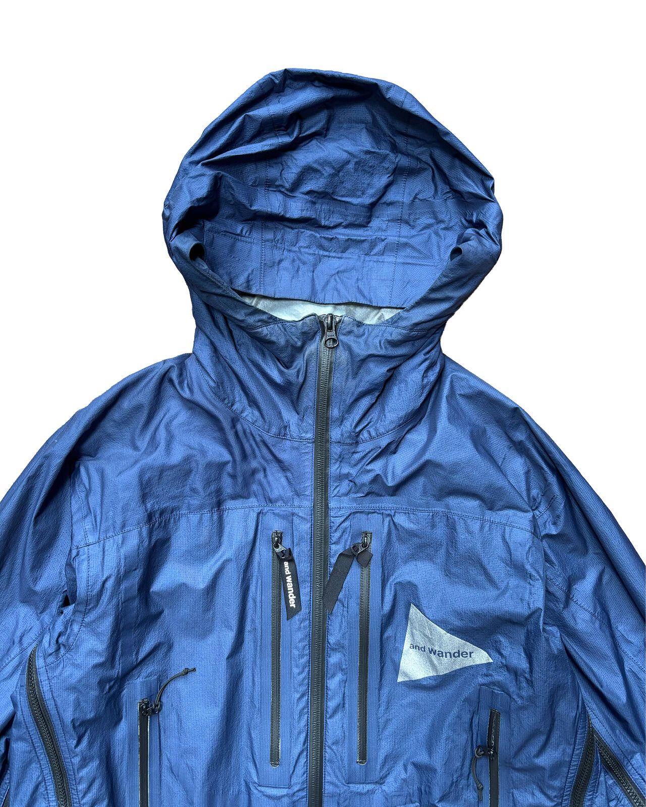 And Wander and Wander Event Jacket Navy Waterproof Small Size US S / EU 44-46 / 1 - 2 Thumbnail