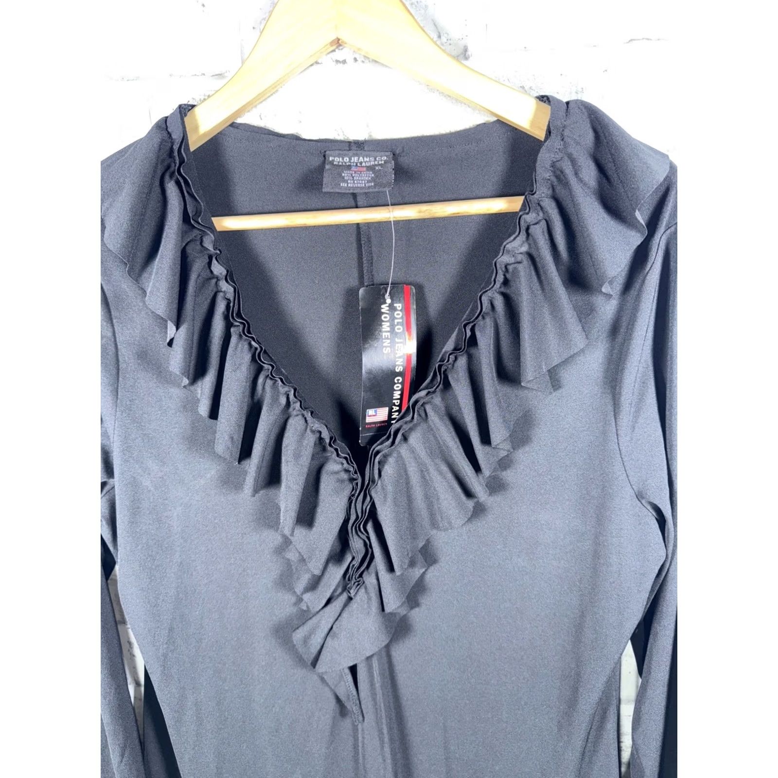Ralph Lauren NWT Polo Jeans Co Ralph Lauren Biker Ball Stretchy Black Dress Womens XL Size 40" / US 18 - 2 Thumbnail