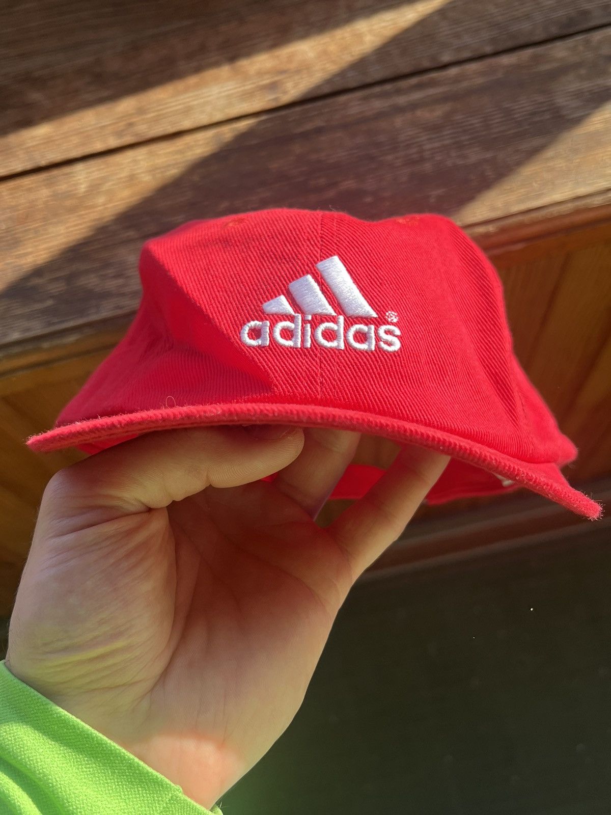 Adidas Vintage Red Hat Adidas Y2K Football Cap Size ONE SIZE - 12 Thumbnail