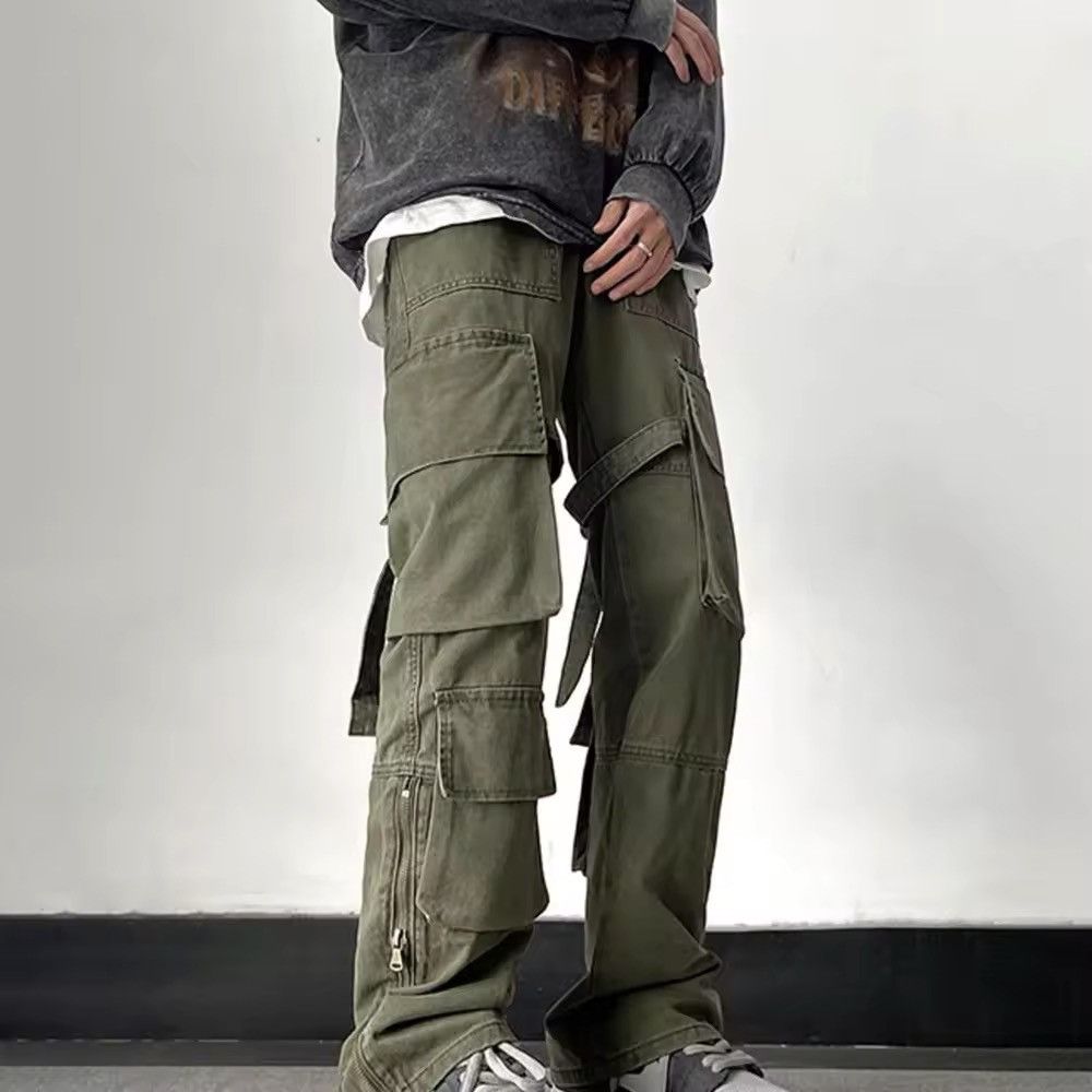 Japanese Brand Green Retro Japanese Style Multi-Pocket Casual Pants Size US 30 / EU 46 - 3 Thumbnail