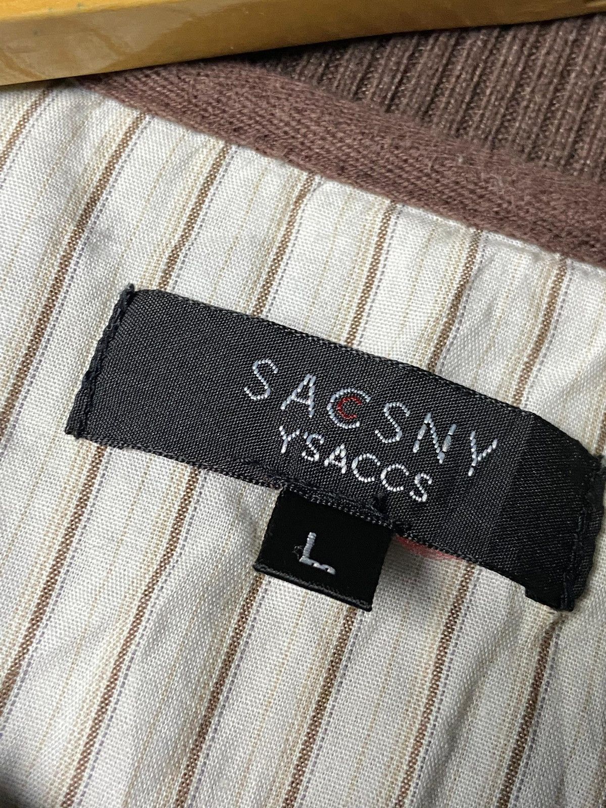 Japanese Brand Sacsny Ysaccs Half Button Ribbed Knit Sweatshirt (169) Size US L / EU 52-54 / 3 - 4 Thumbnail