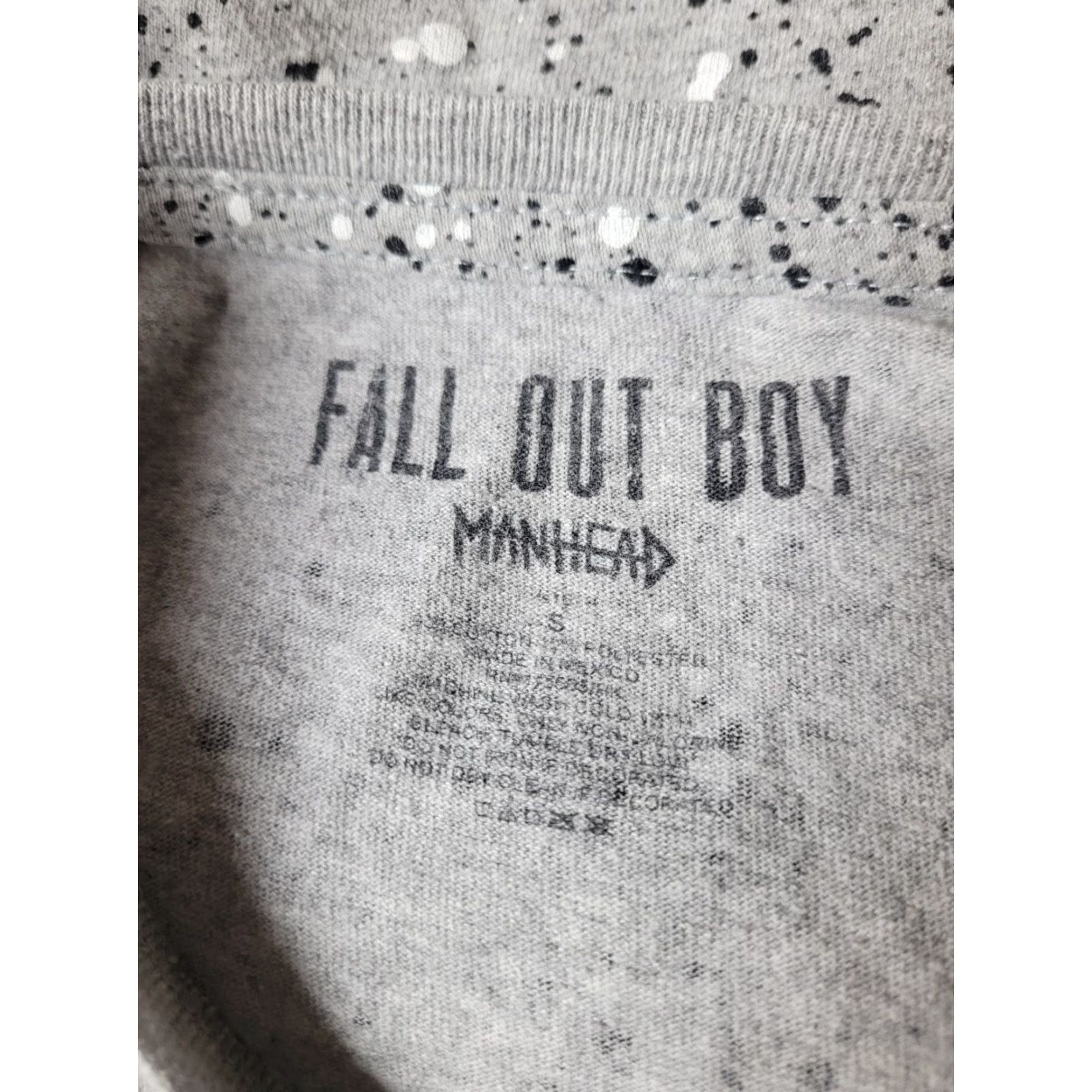 Logo 7 Manhead Fall Out Boy T-Shirt Small Short Sleeve Crew Neck Graphic Tee 00s Band Music Gray Cotton Blend Mens Size US S / EU 44-46 / 1 - 3 Thumbnail