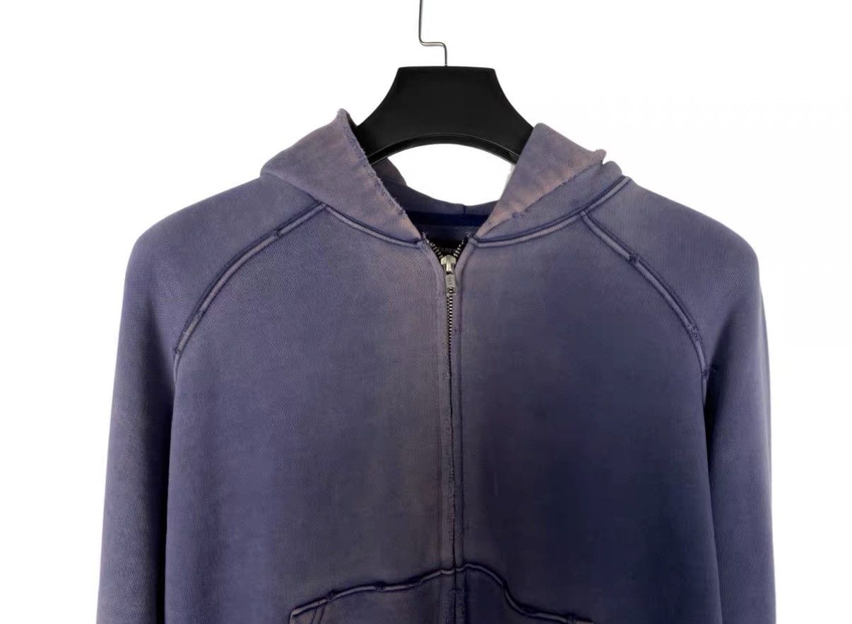 FAR FROM WHAT Far Archive Vintage Washed Taro Purple Zip-Up Hoodie J31 Size US XS / EU 42 / 0 - 3 Thumbnail