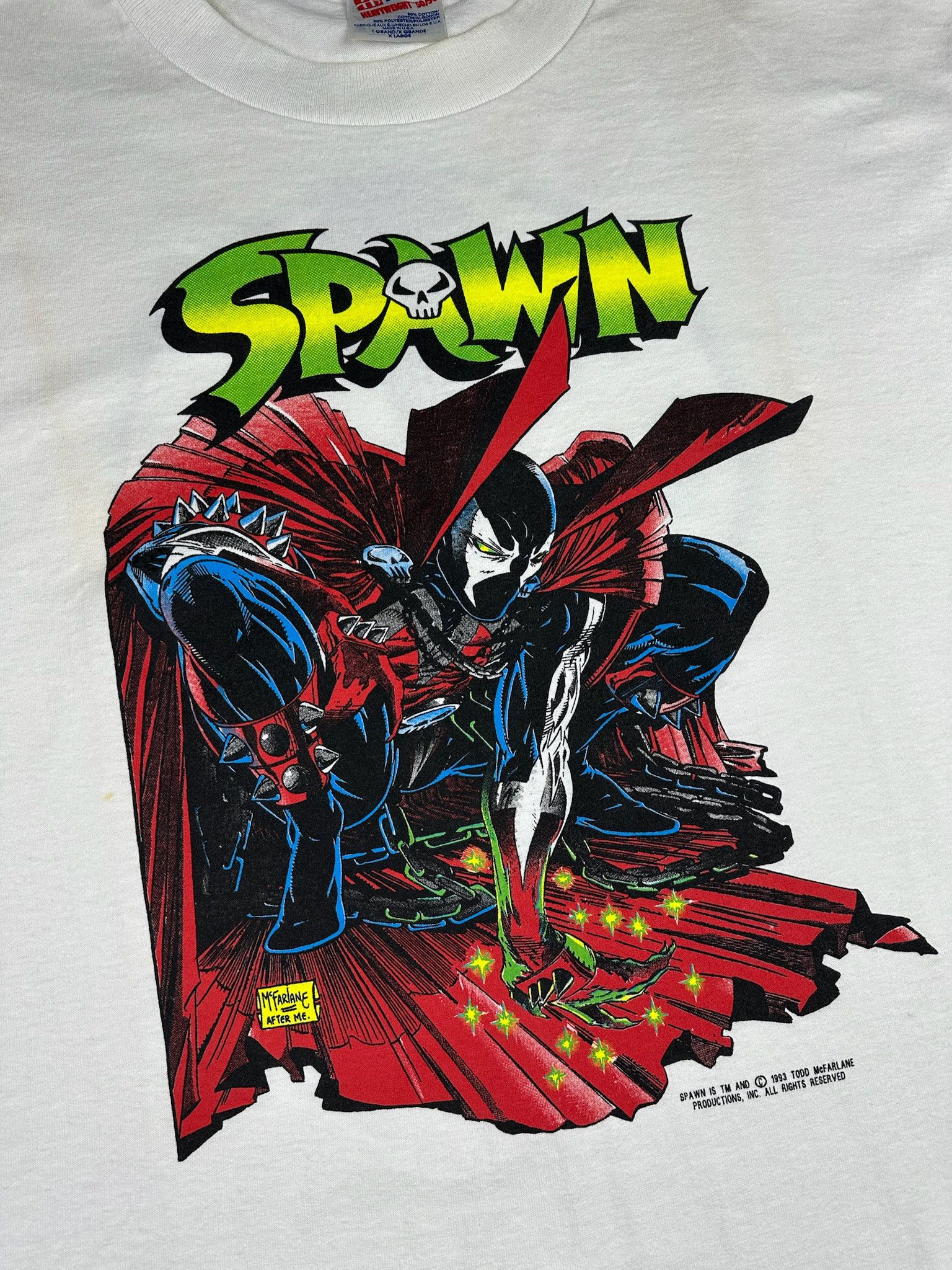 Vintage Vintage 1993 Todd McFarlane Best Spawn Promo T-shirt Size US XL / EU 56 / 4 - 2 Thumbnail