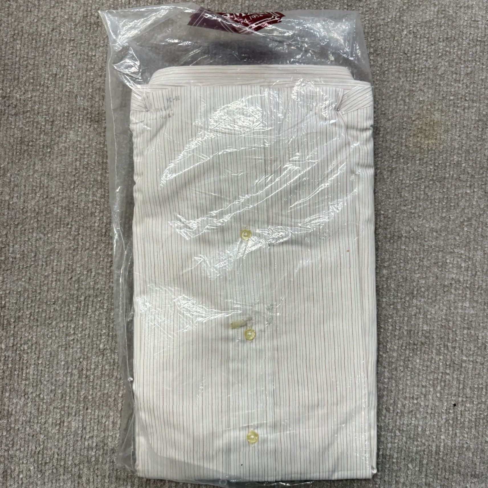 Vintage VINTAGE Norman Dress Shirt Mens Button-Down Check Stripe 16 White NOS Size 42R - 6 Thumbnail