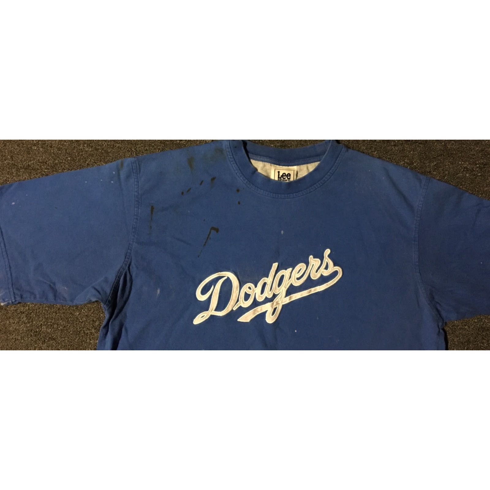 Thrasher VINTAGE LA Dodgers Shirt XL Blue Thrashed 90s Distressed Paint Size US XL / EU 56 / 4 - 5 Thumbnail