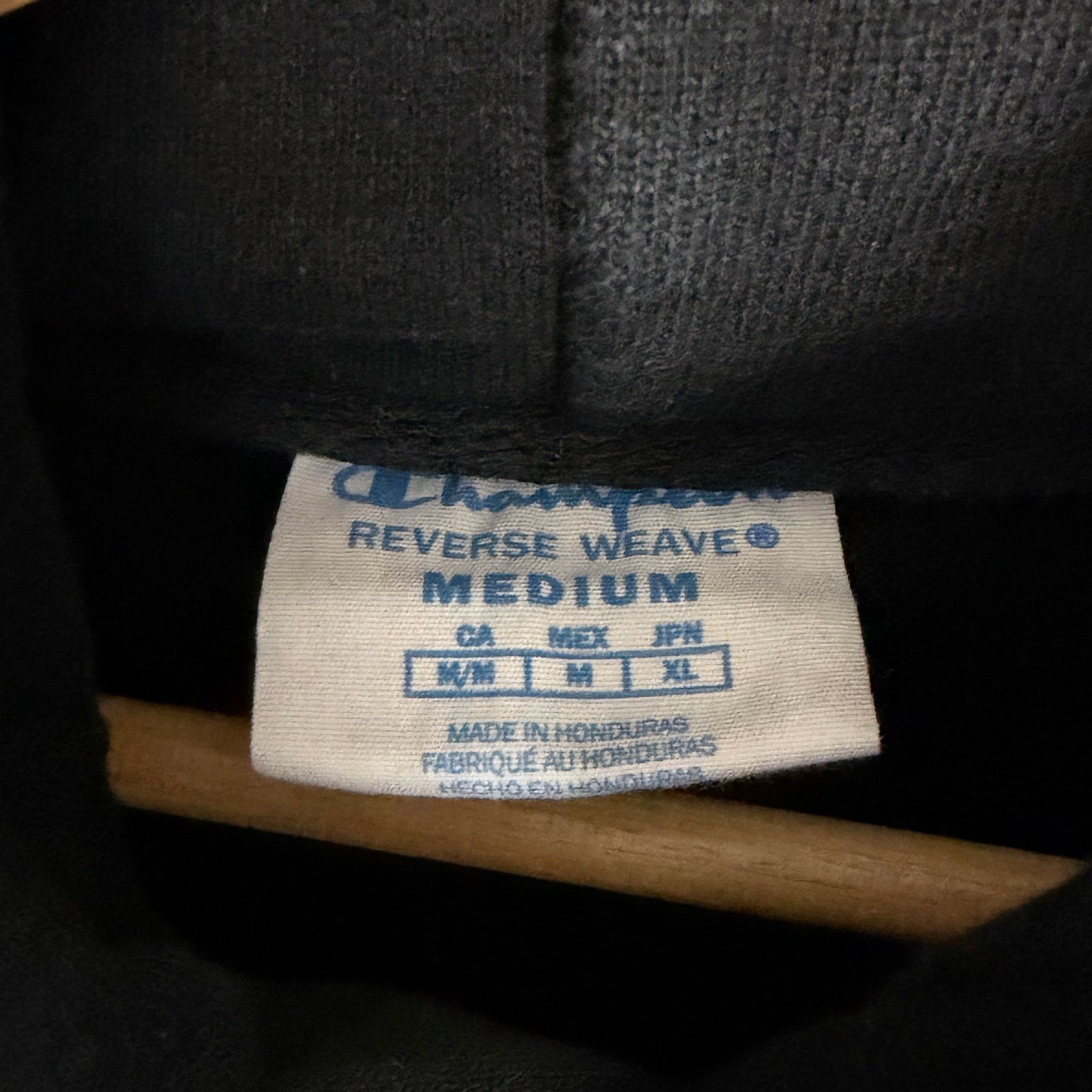 Champion Champion Reverse Weave Black Japanese Hoodie Sweatshirt M Size US M / EU 48-50 / 2 - 5 Thumbnail