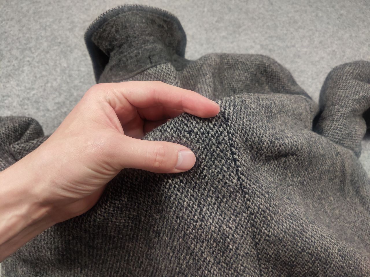 Harris Tweed Vintage 80's Harris Tweed Gray Wool herringbone Coat Jacket Size US L / EU 52-54 / 3 - 12 Thumbnail