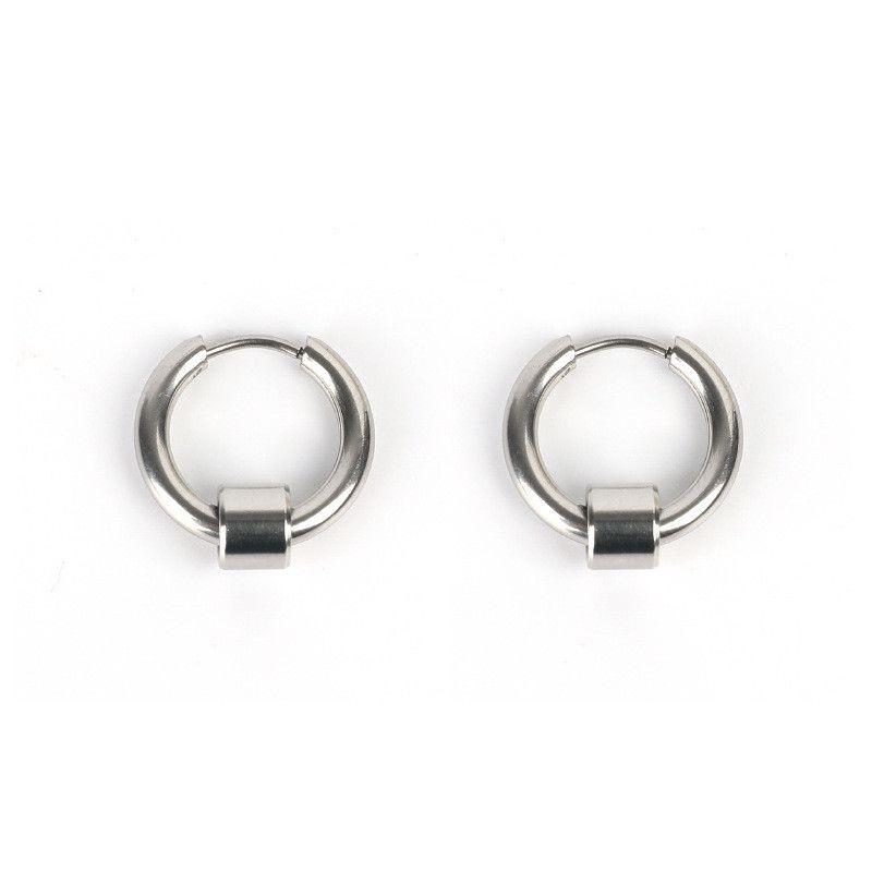 Jewelry × Sterling Silver One pairs Dark Earrings Gothic Punk Chrome Jewelry Spike Size ONE SIZE - 5 Thumbnail
