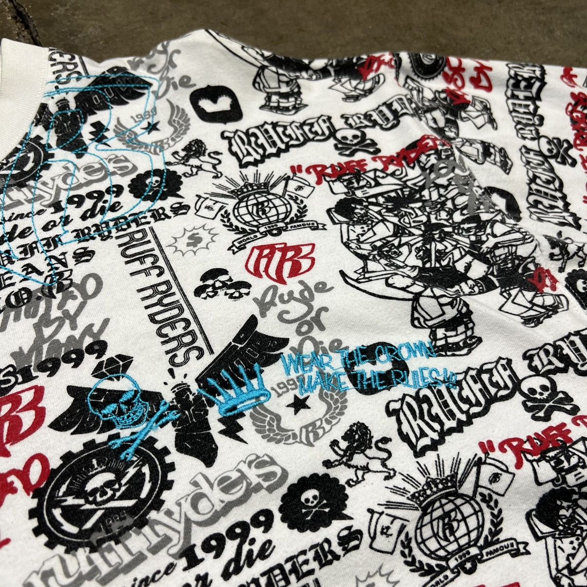 Rap Tees × Ruff Ryders × Vintage Vintage Ruff Ryders DMX Graphic Tee Y2K Skater Cyber AOP Size US XL / EU 56 / 4 - 5 Thumbnail