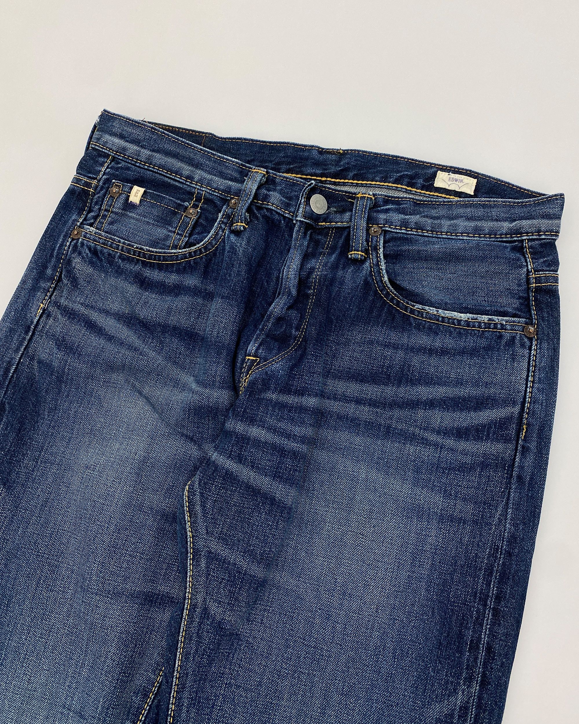 Edwin 1990s Made in Japan Regular Tapered Selvedge Denim Size 29" - 3 Thumbnail