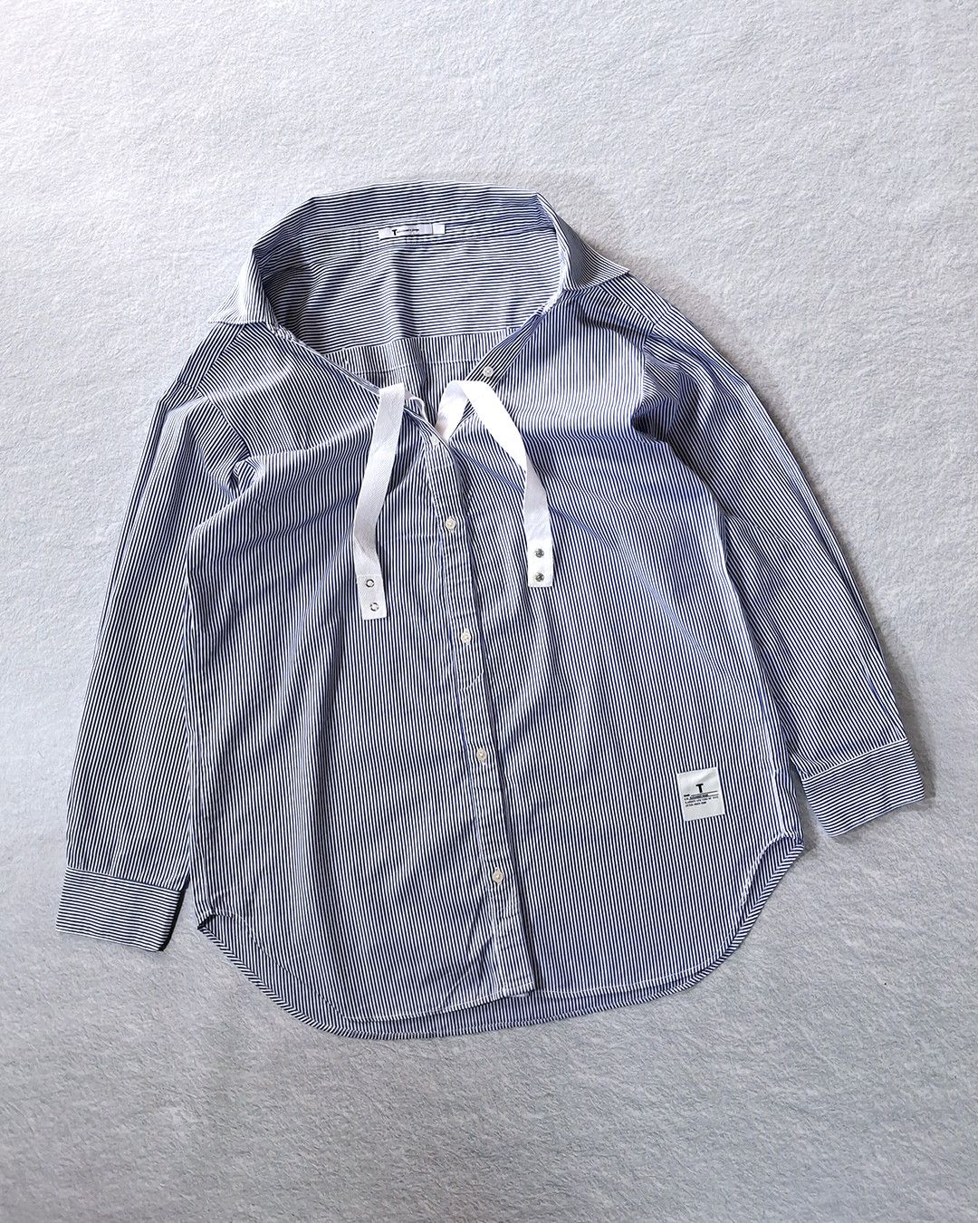 Alexander Wang T BY ALEXANDER WANG HALTER STRIPED COTTON POPLIN SHIRT Size L / US 10 / IT 46 - 4 Thumbnail