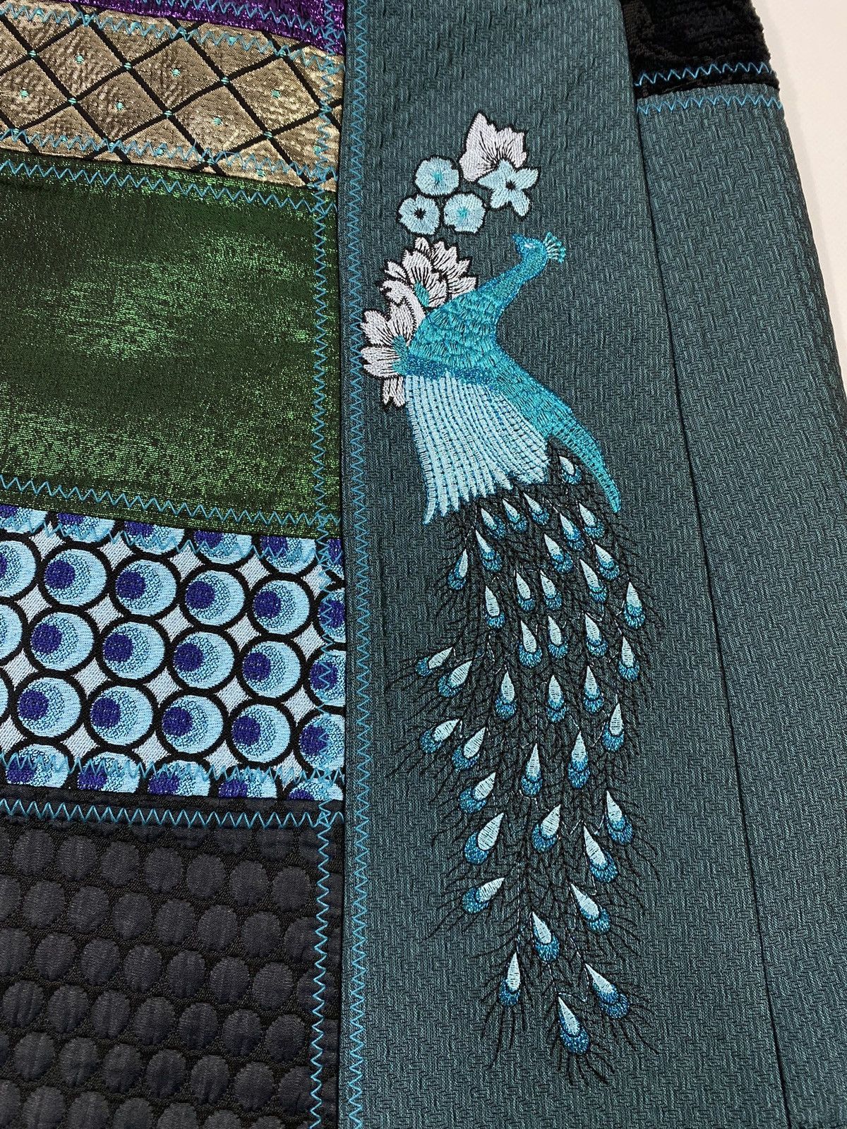 Desigual LASTDROP🔥 Desigual Galactic Tour Y2K Patchwork Peacock Skirt Size 28" / US 6 / IT 42 - 8 Thumbnail