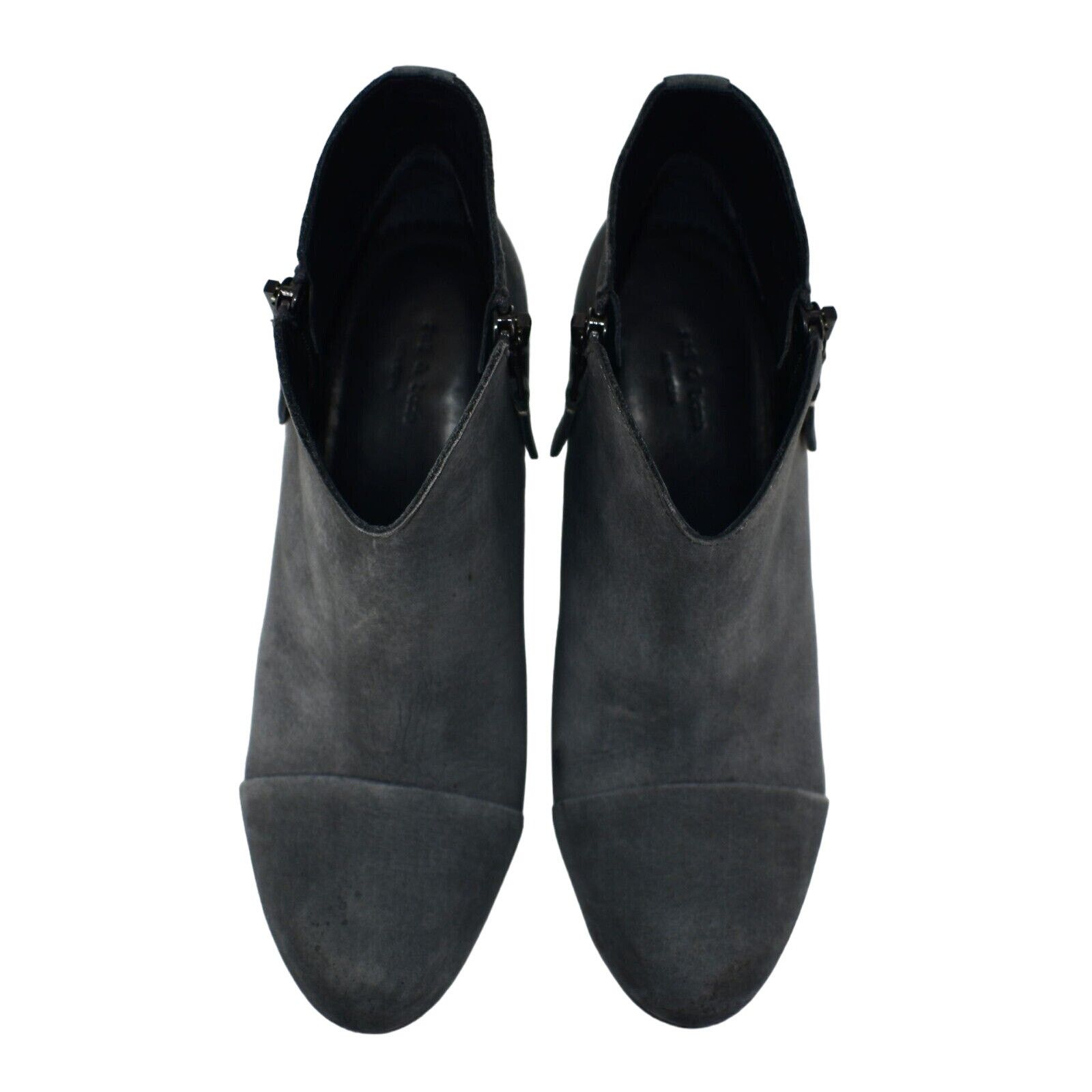 Rag & Bone B5 RAG & BONE Grey Nubuck Leather Ankle Bootie Shoes Sz 37 Size US 7 / IT 37 - 4 Thumbnail