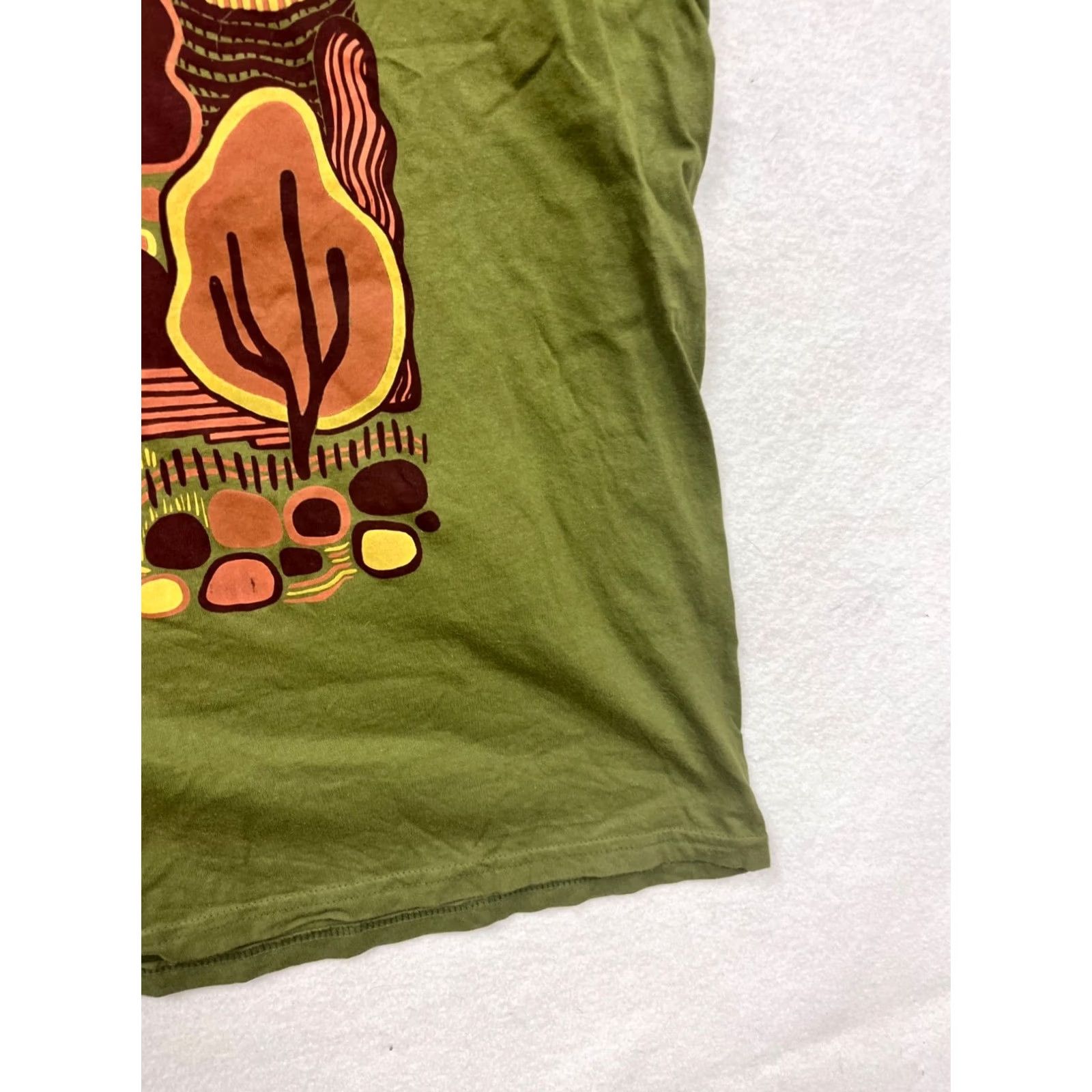 X-LARGE VINTAGE Mens Organic Cotton Graphic T-Shirt By Mumble Tease XL Green Shirts Mens Size US XL / EU 56 / 4 - 5 Thumbnail
