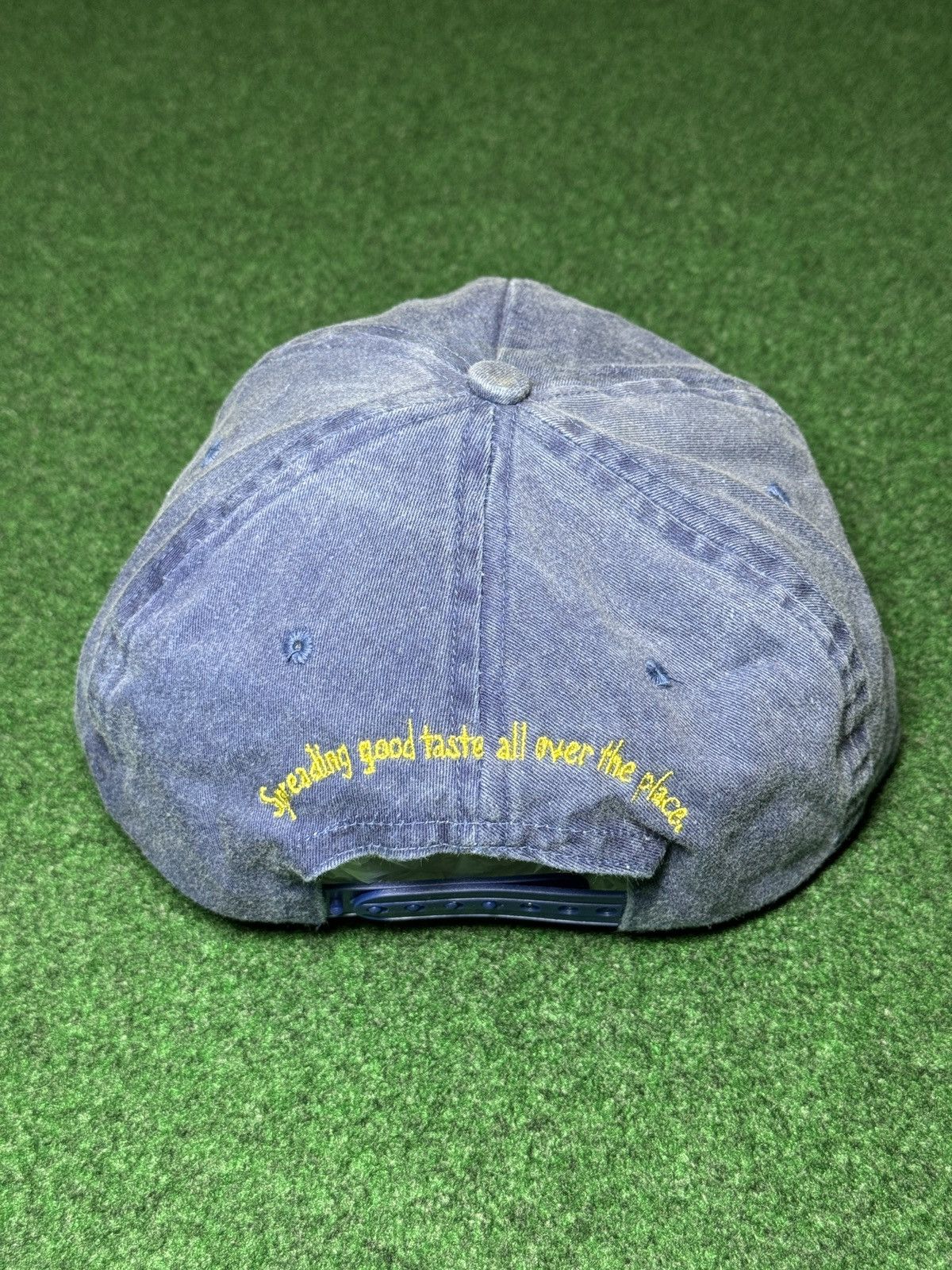 Vintage Vintage Snapple 80s 90s Sopranos Juice Blue Snapback Hat Size ONE SIZE - 3 Thumbnail