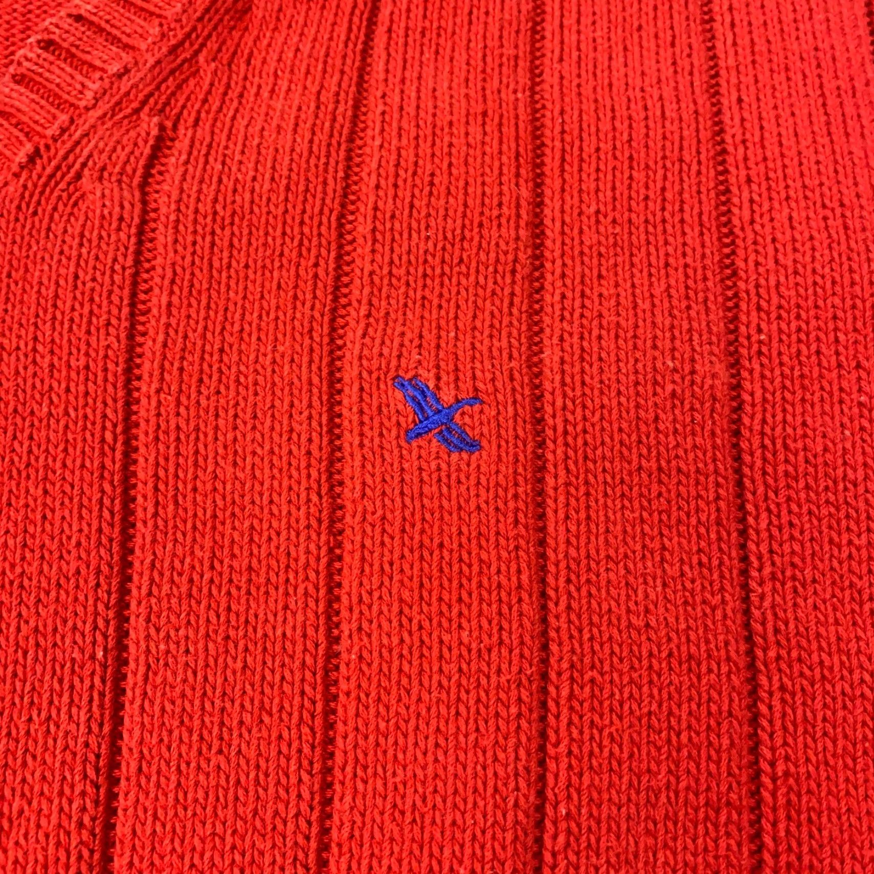 Eddie Bauer VINTAGE Eddie Bauer Sweater Mens XL Red Ribbed Heavy Knit V-Neck Embroidered 90s Size US XL / EU 56 / 4 - 2 Thumbnail
