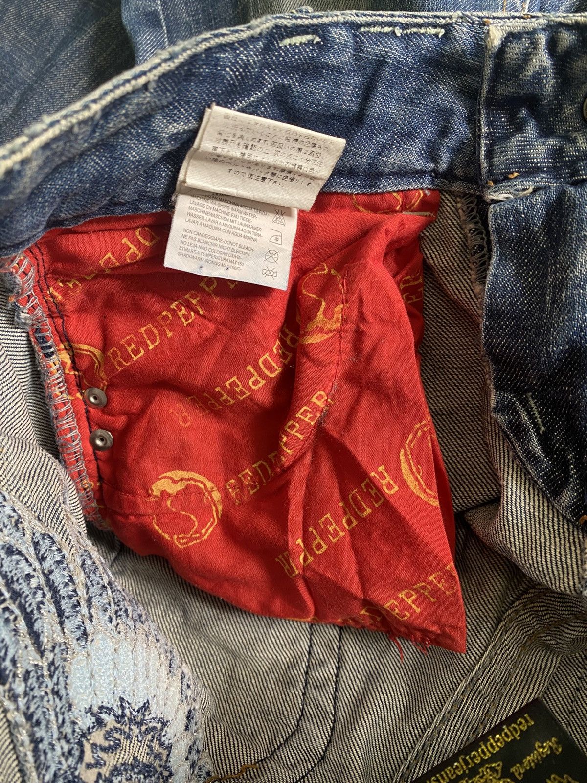 Composition by Kenzo Vintage Red Pepper Japan&co Denim Size 28" / US 6 / IT 42 - 11 Thumbnail