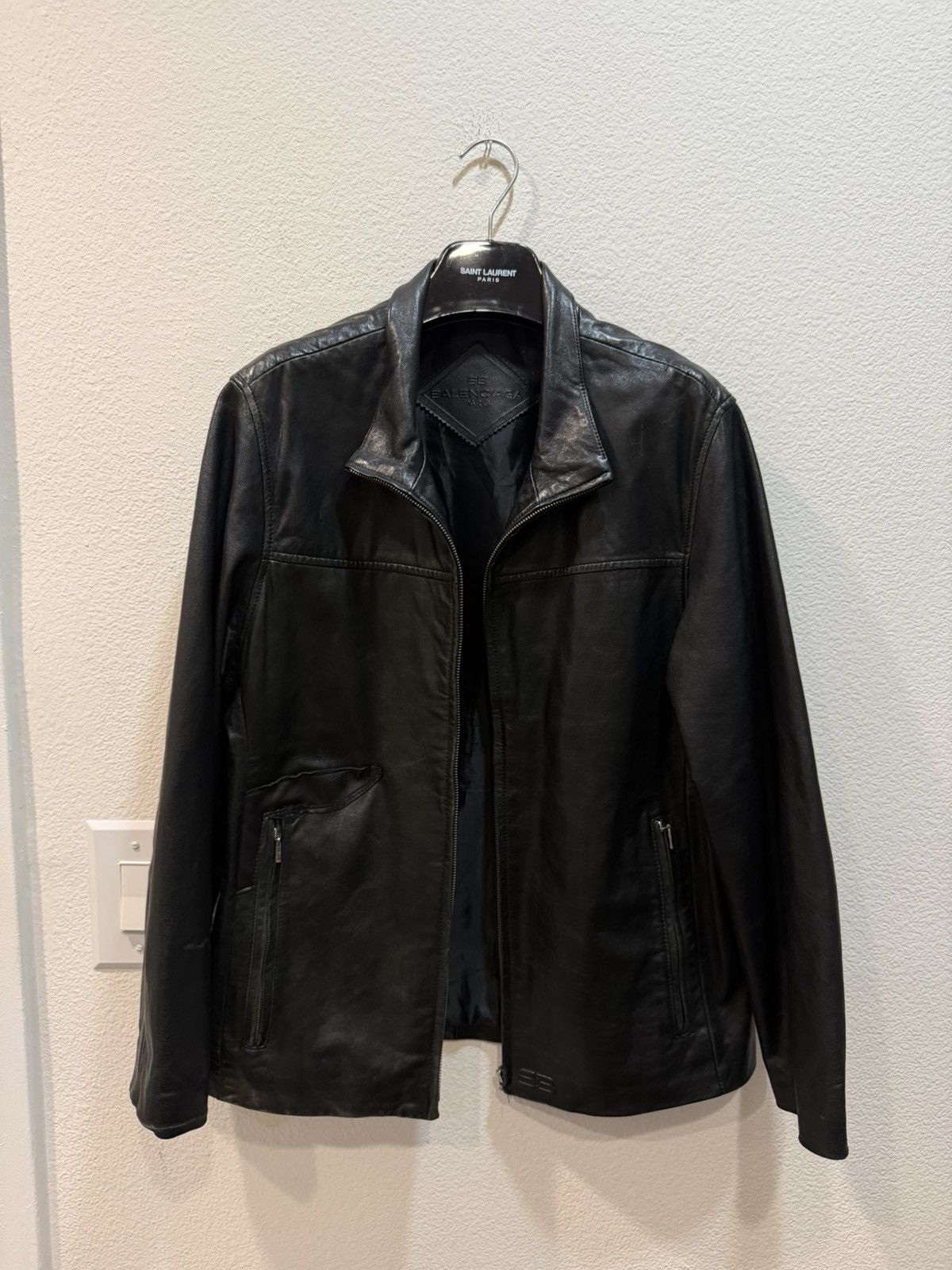 Balenciaga 90s Vintage Leather Zip Up Jacket 3 Size US M / EU 48-50 / 2 - 1 Thumbnail
