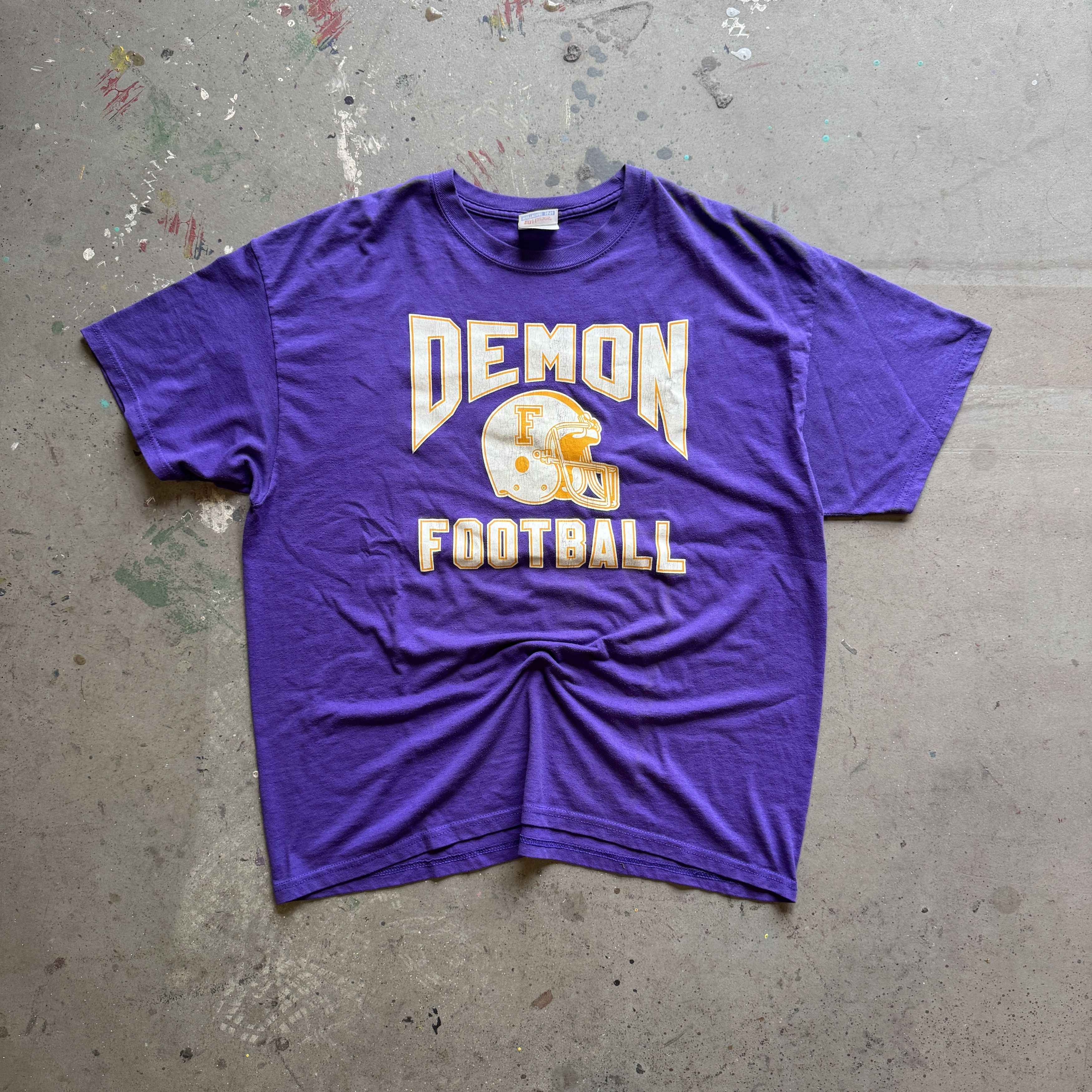 Vintage Vintage Demon Football T-Shirt Size US XL / EU 56 / 4 - 1 Thumbnail