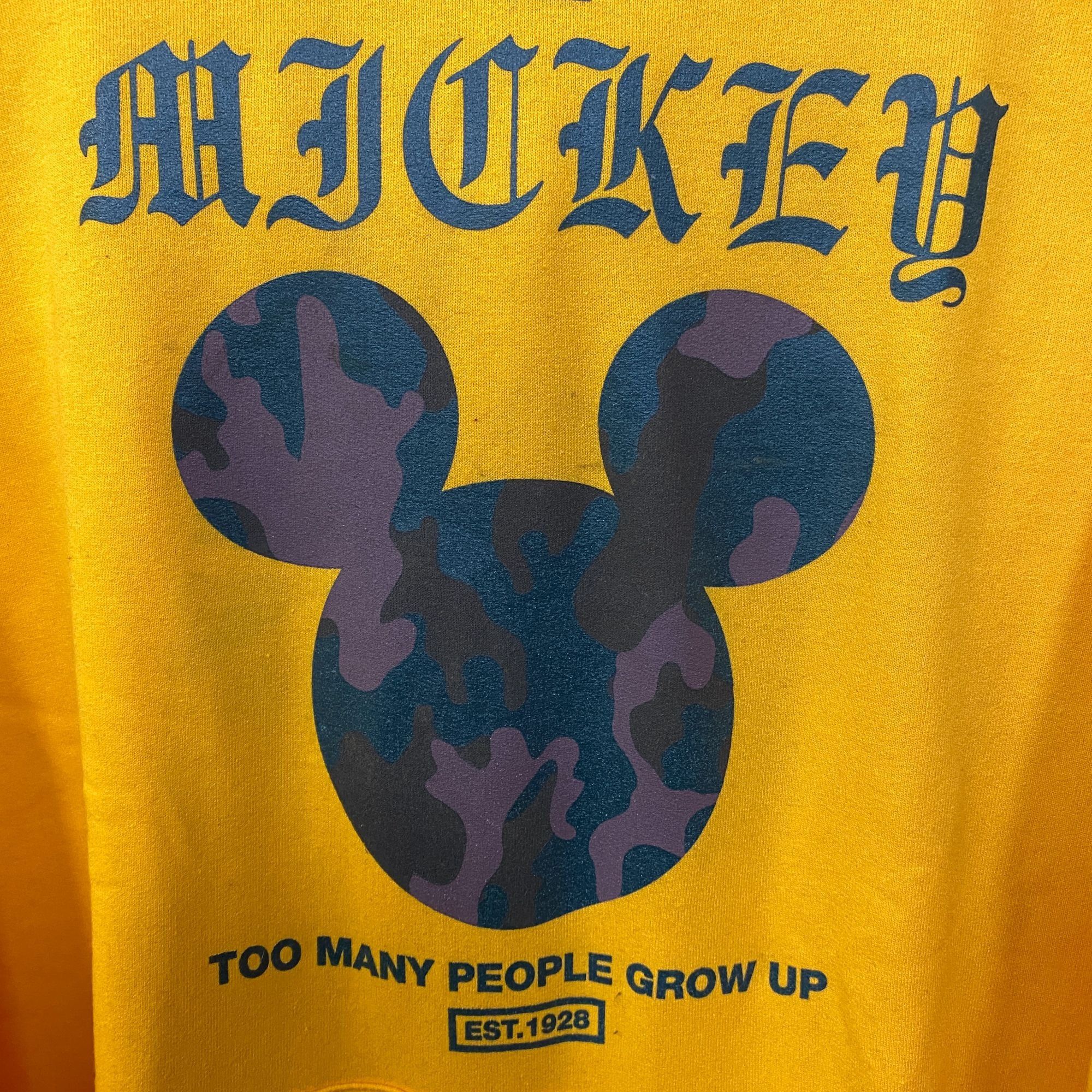 Disney Mickey Mouse logo Too Many People Grow Up Hoodie size Large Size US L / EU 52-54 / 3 - 2 Thumbnail