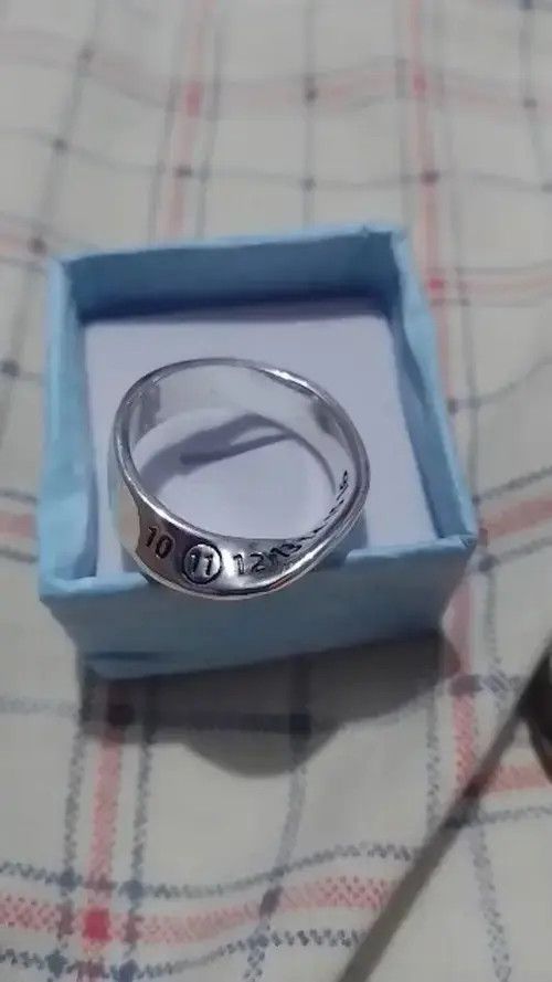 Other Distressed Twisted Design Engraved Number Ring ( size 8-10 Size ONE SIZE - 3 Thumbnail