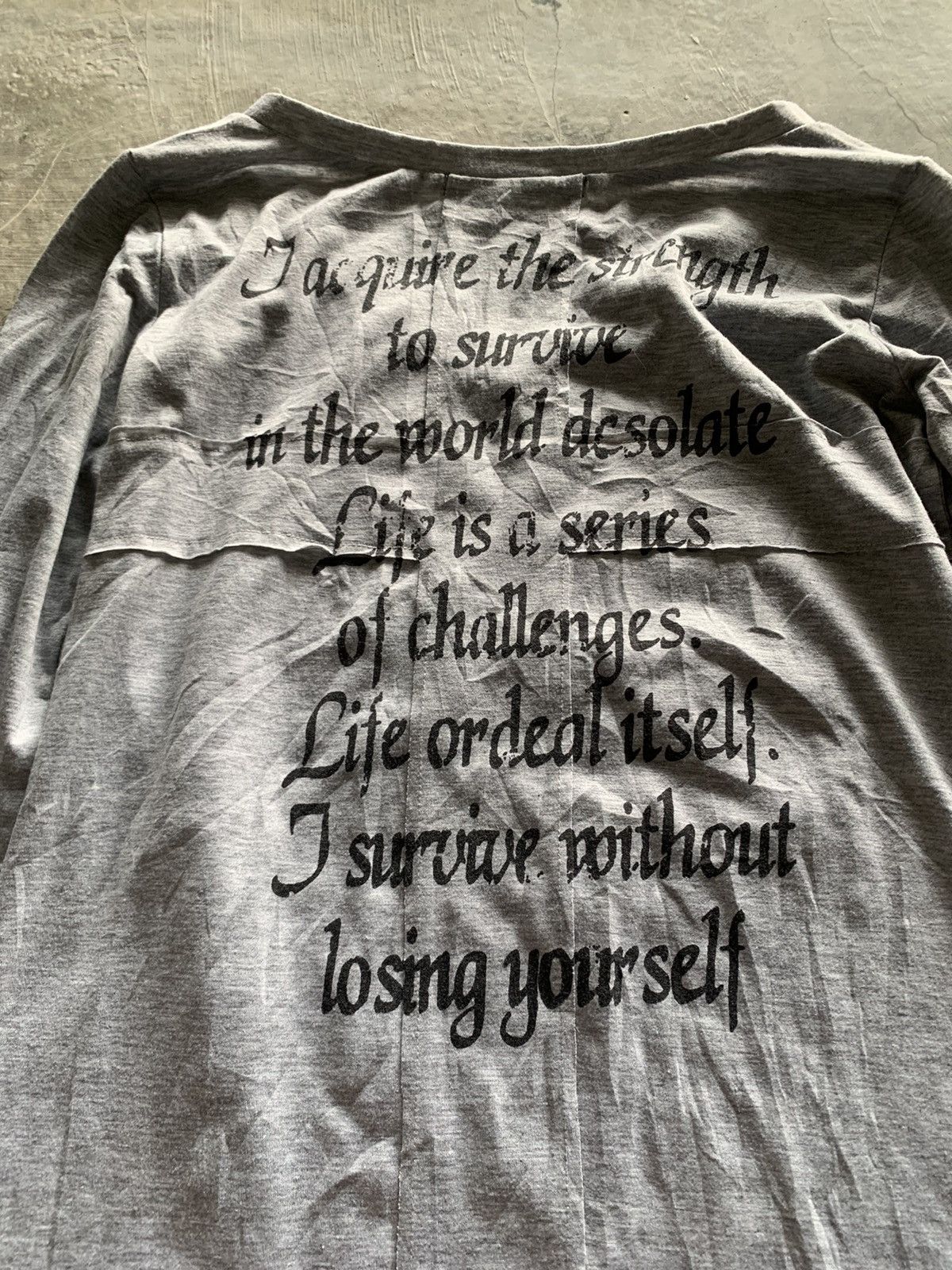 20471120 × Hysteric Glamour × Le Grande Bleu (L.G.B.) ifsixwasnine inspired skull design back poem cross pattern Size US S / EU 44-46 / 1 - 12 Thumbnail
