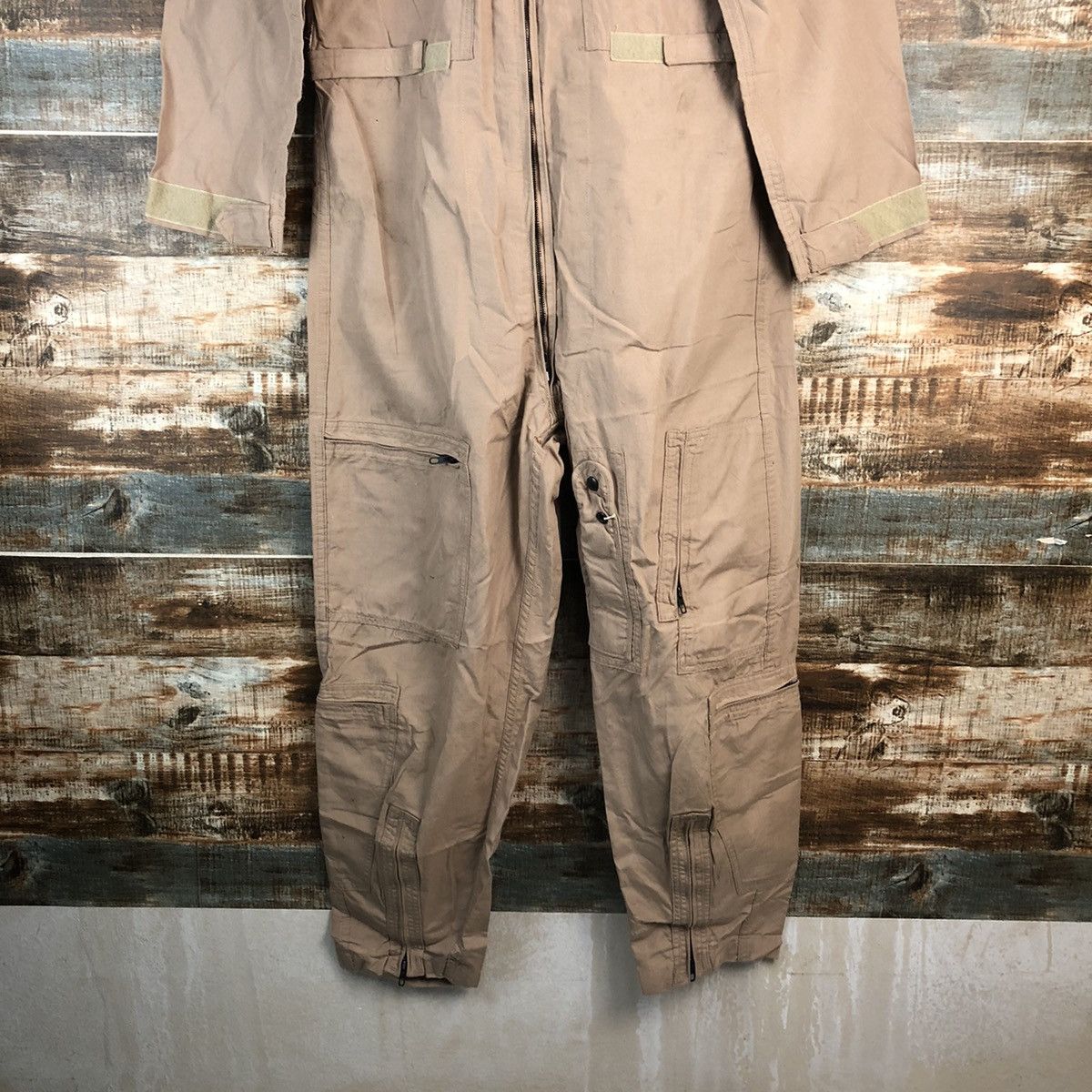 Japanese Brand 42R Brown military coverall Overalls #A2583 Size US 28 / EU 44 - 3 Thumbnail