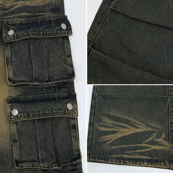 Japanese Brand VIBE Vintage wasteland workwear washed loose jeans Size US 32 / EU 48 - 4 Thumbnail