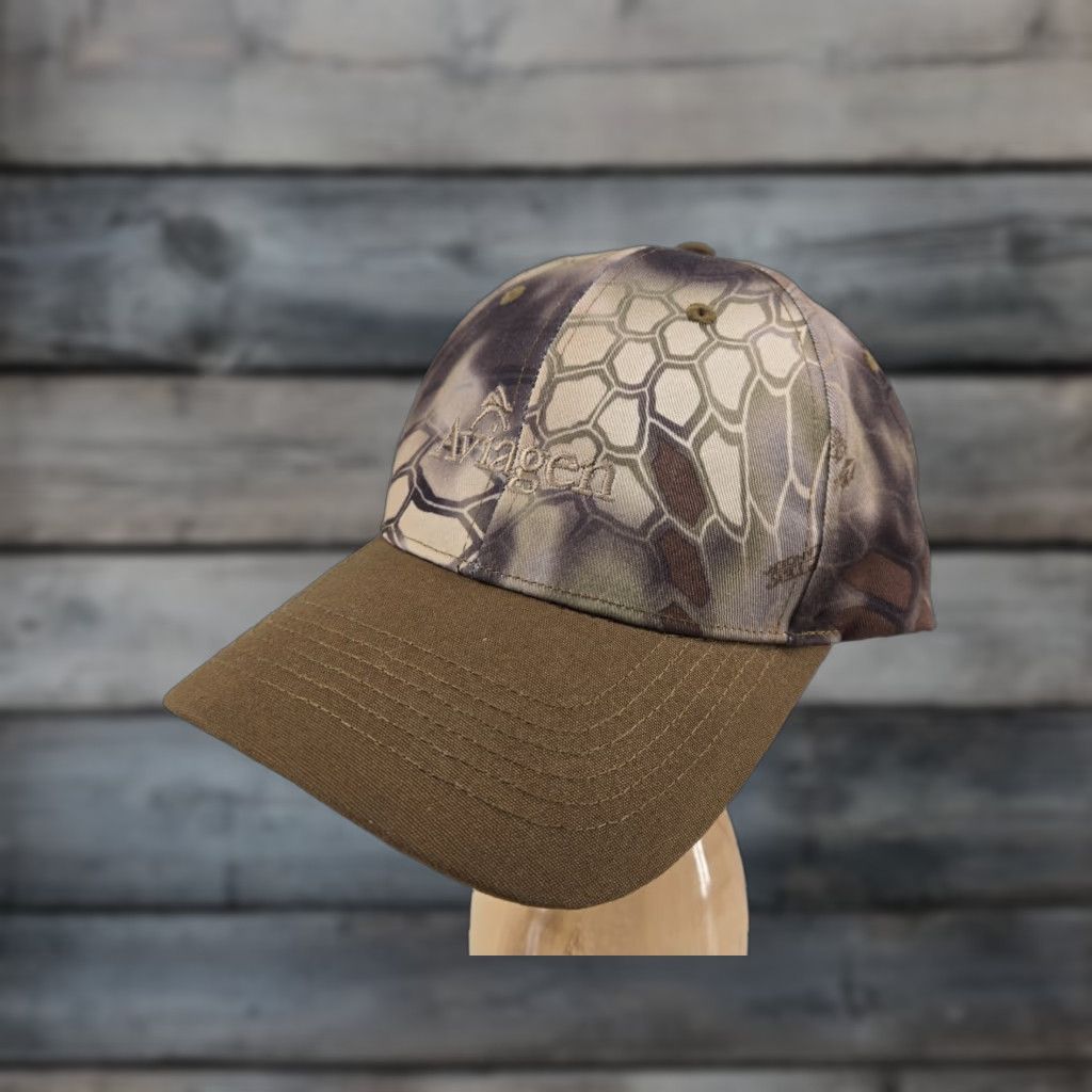 Vintage Aviagen Kryptek Camo Hunting Outdoor Hat Cap Strap Back Camouflage Mens One Size Brown Adjustable Cap Size ONE SIZE - 1 Thumbnail