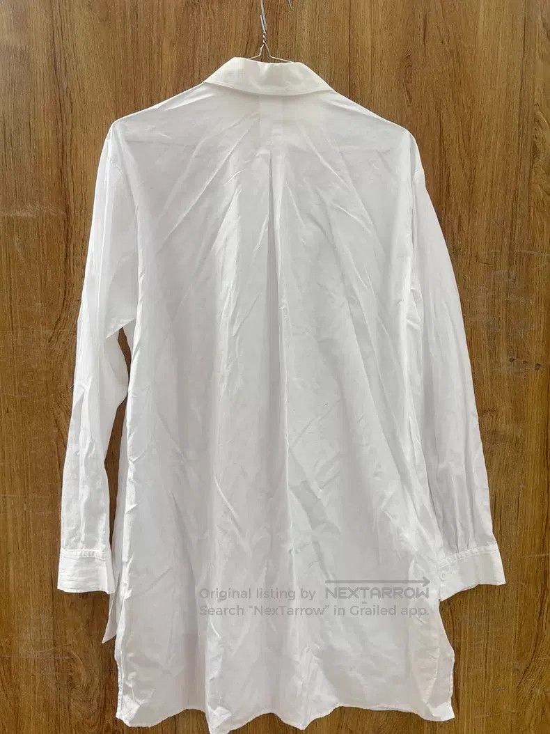Yohji Yamamoto Yohji Yamamoto White Irregular Long Sleeve Shirt Size US M / EU 48-50 / 2 - 2 Thumbnail