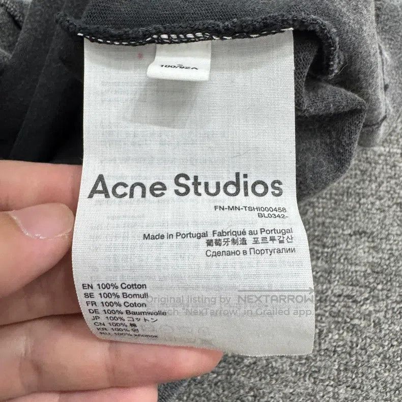 Acne Studios Acne Studios Grey distressed short-sleeved shirt Size US S / EU 44-46 / 1 - 4 Thumbnail
