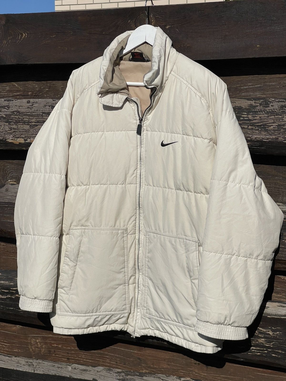 Nike 1990’s Nike Vintage Down Puffer Jacket beige Size US S / EU 44-46 / 1 - 3 Thumbnail
