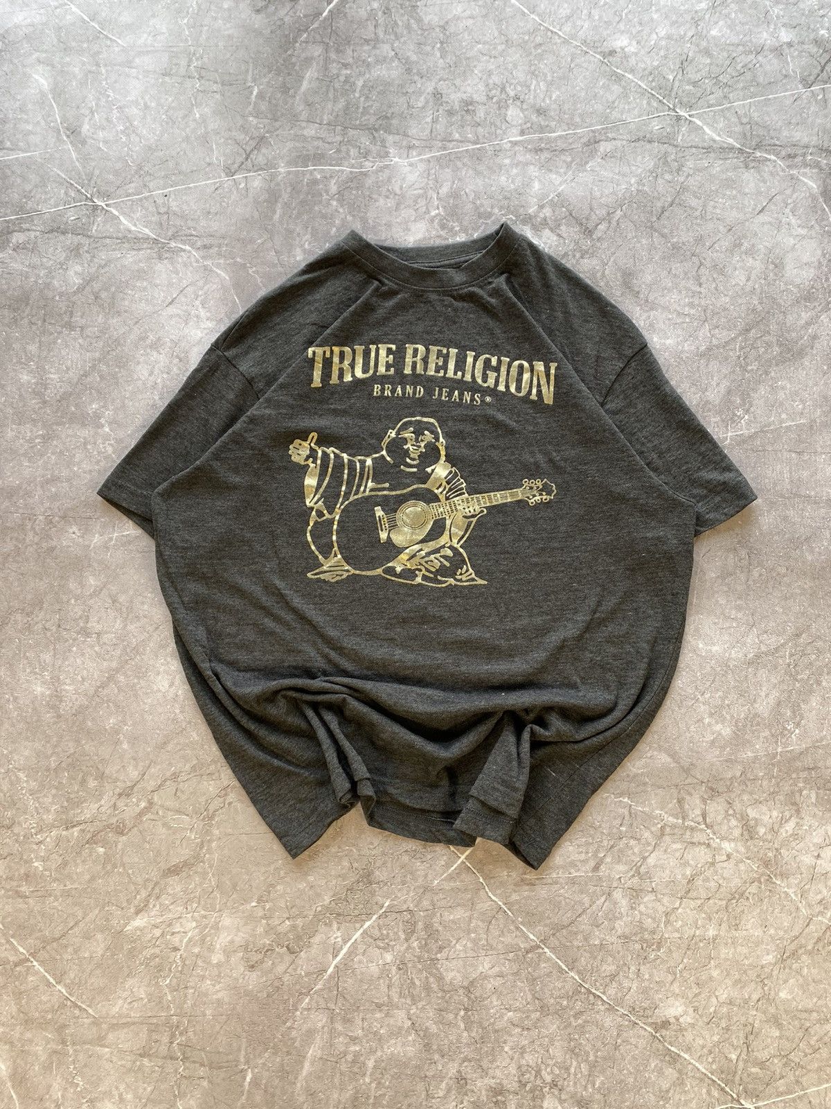 True Religion × Vintage Basic True Religion Brand Jeans Loungewear Big Logo T Shirt Size US L / EU 52-54 / 3 - 2 Thumbnail