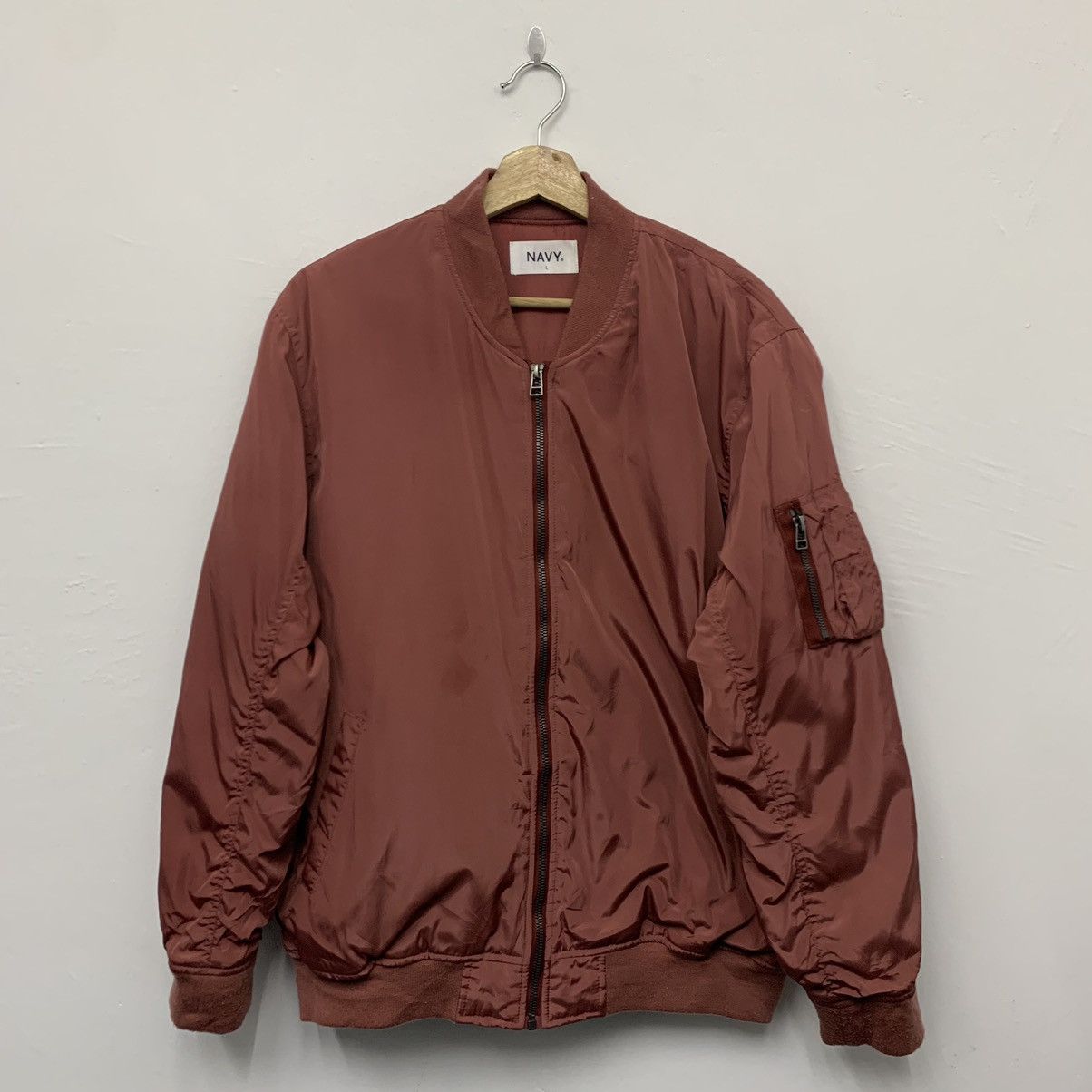 Japanese Brand Navy Bomber Jacket Size US M / EU 48-50 / 2 - 1 Thumbnail