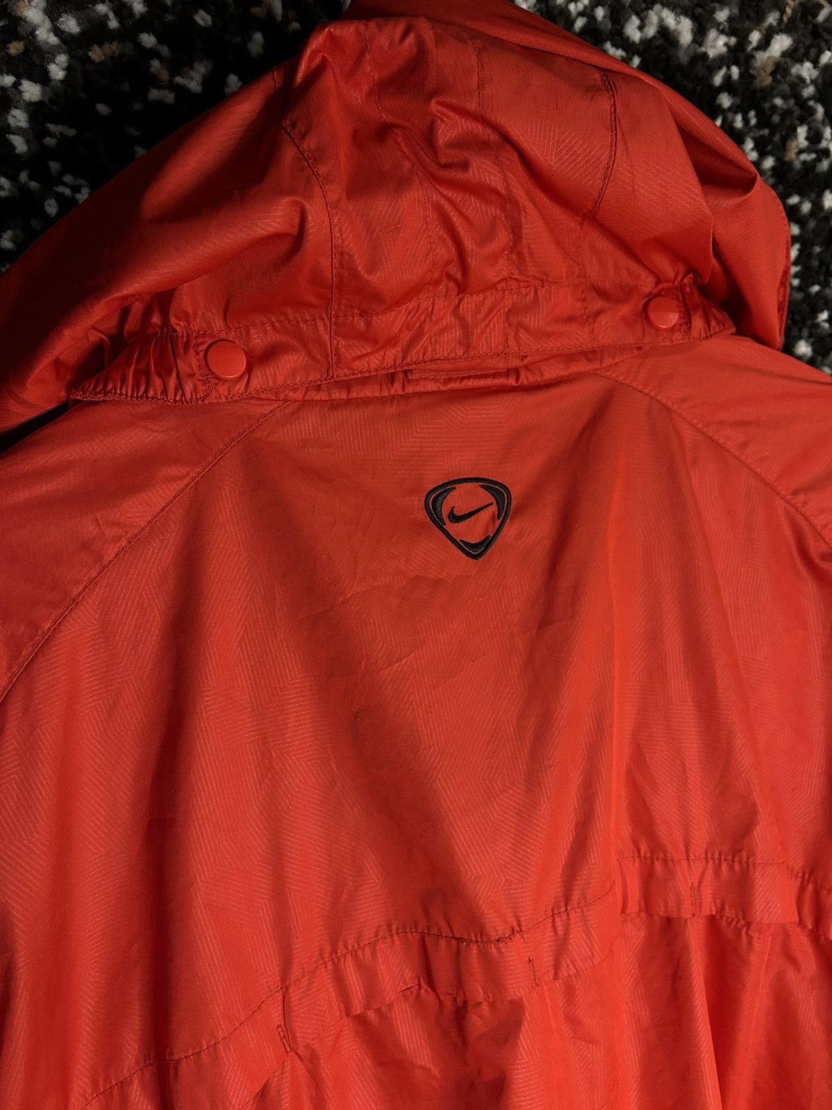 Vintage Y2K Nike Manchester United Hooded Jacket Red Jersey