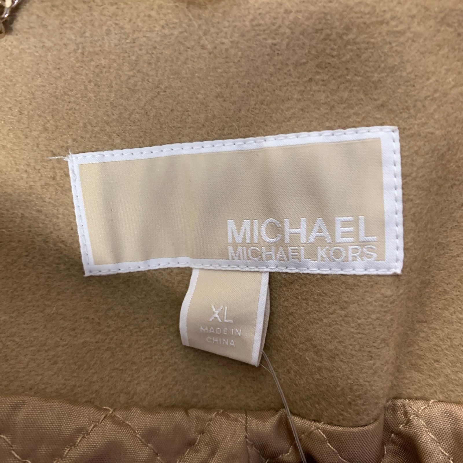 Michael Kors MICHAEL KORS XL Camel Wool Blend Fur Collar Double Coat Size XL / US 12-14 / IT 48-50 - 7 Thumbnail