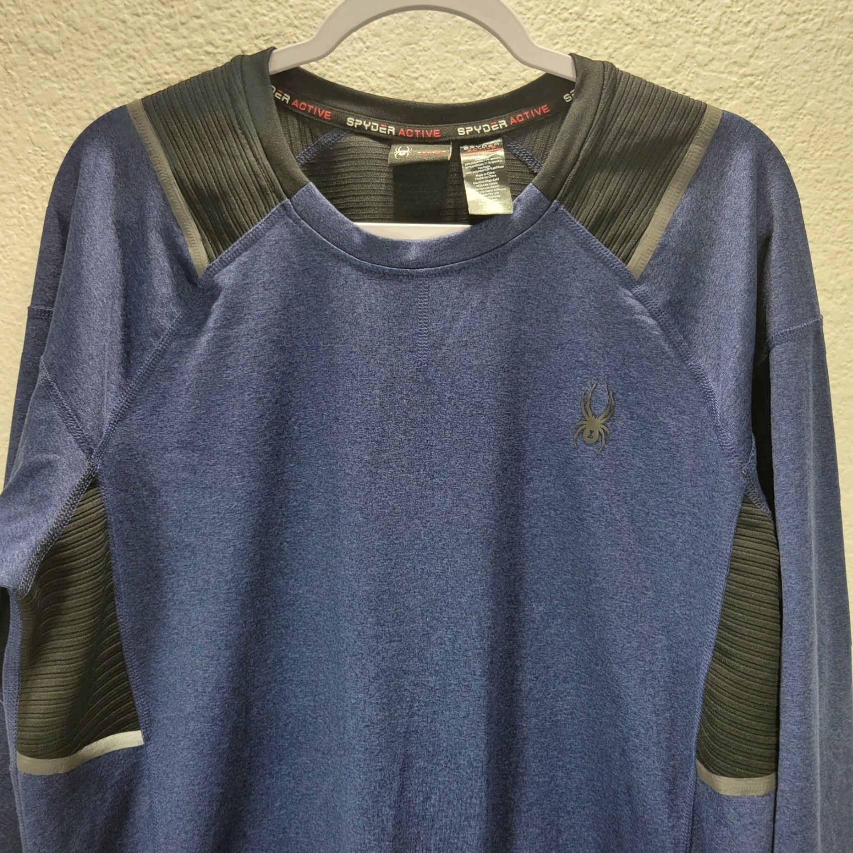 Spyder Spyder Sweatshirt Pullover Mens Blue Black Logo L Sweatshirt Mens Large Black Blue Pullover Logo Size US L / EU 52-54 / 3 - 5 Thumbnail