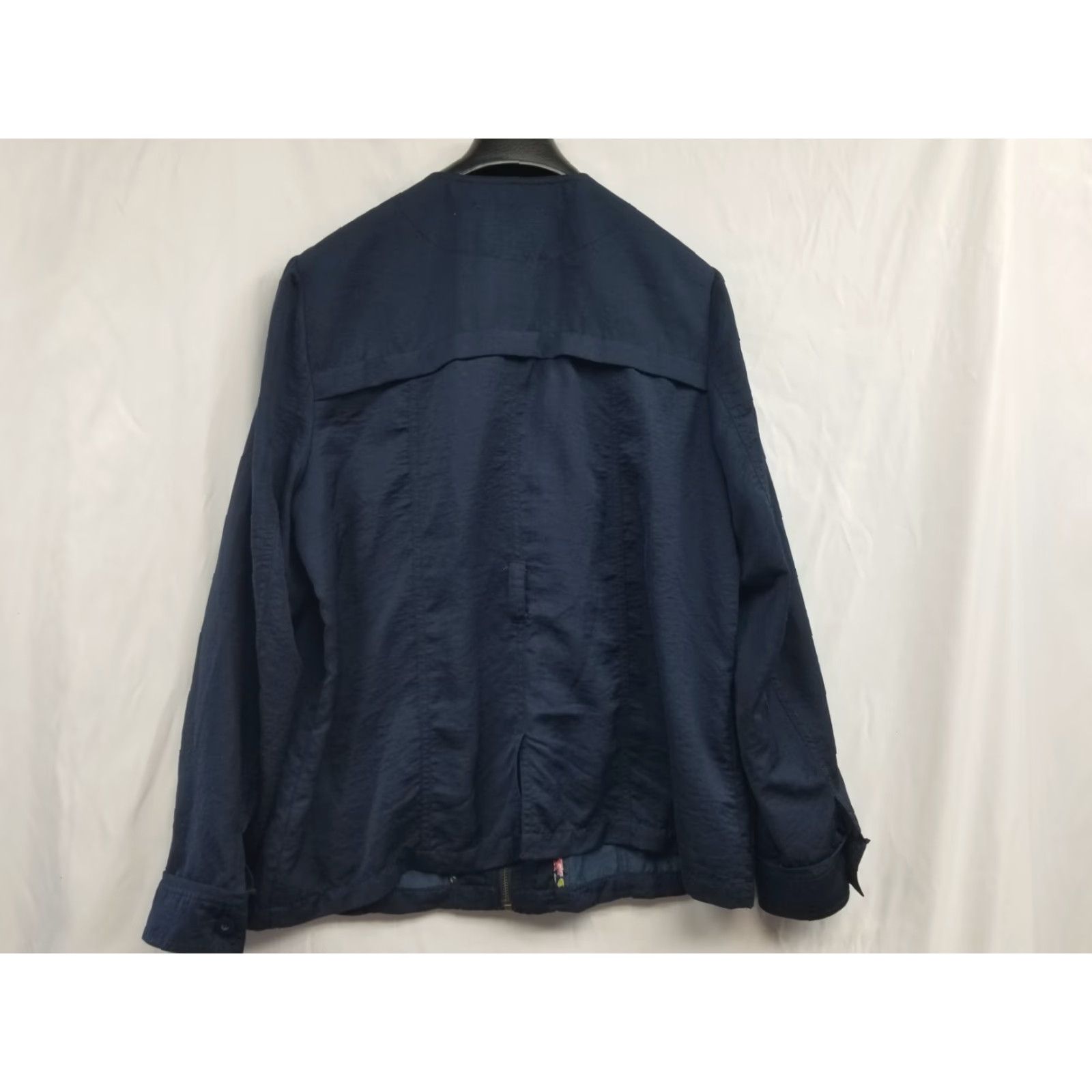 Anthropologie Hei Hei Cargo Jacket Navy Medium Blue Full Zip Casual Women Military Jacket Size M / US 6-8 / IT 42-44 - 2 Thumbnail