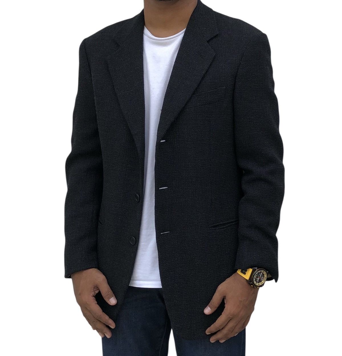 Giorgio Armani Giorgio Armani Linen Pura Lana Single-Breasted Blazer Size 48L - 5 Thumbnail