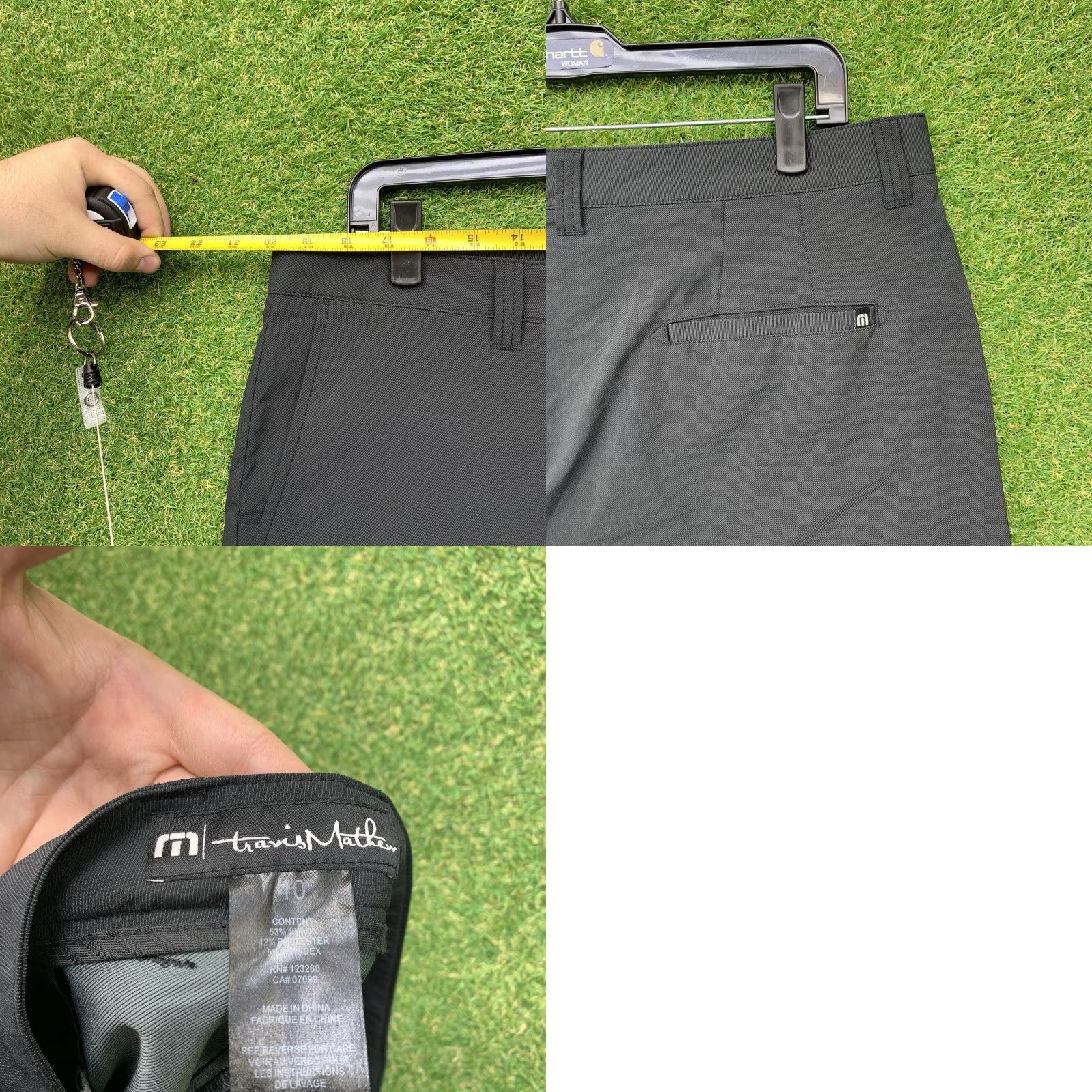 TravisMathew Travis Mathew Golf Shorts Mens 40 Gray Procced With Caution Micro Tech Fabric Size US 40 / EU 56 - 8 Thumbnail