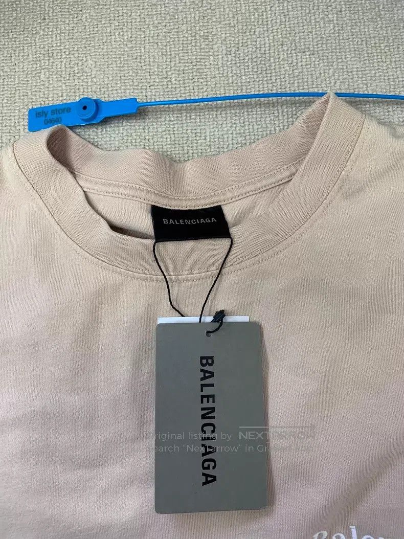 Balenciaga Balenciaga Letter Print Round Neck Short Sleeve T-Shirt Size XS / US 0-2 / IT 36-38 - 4 Thumbnail