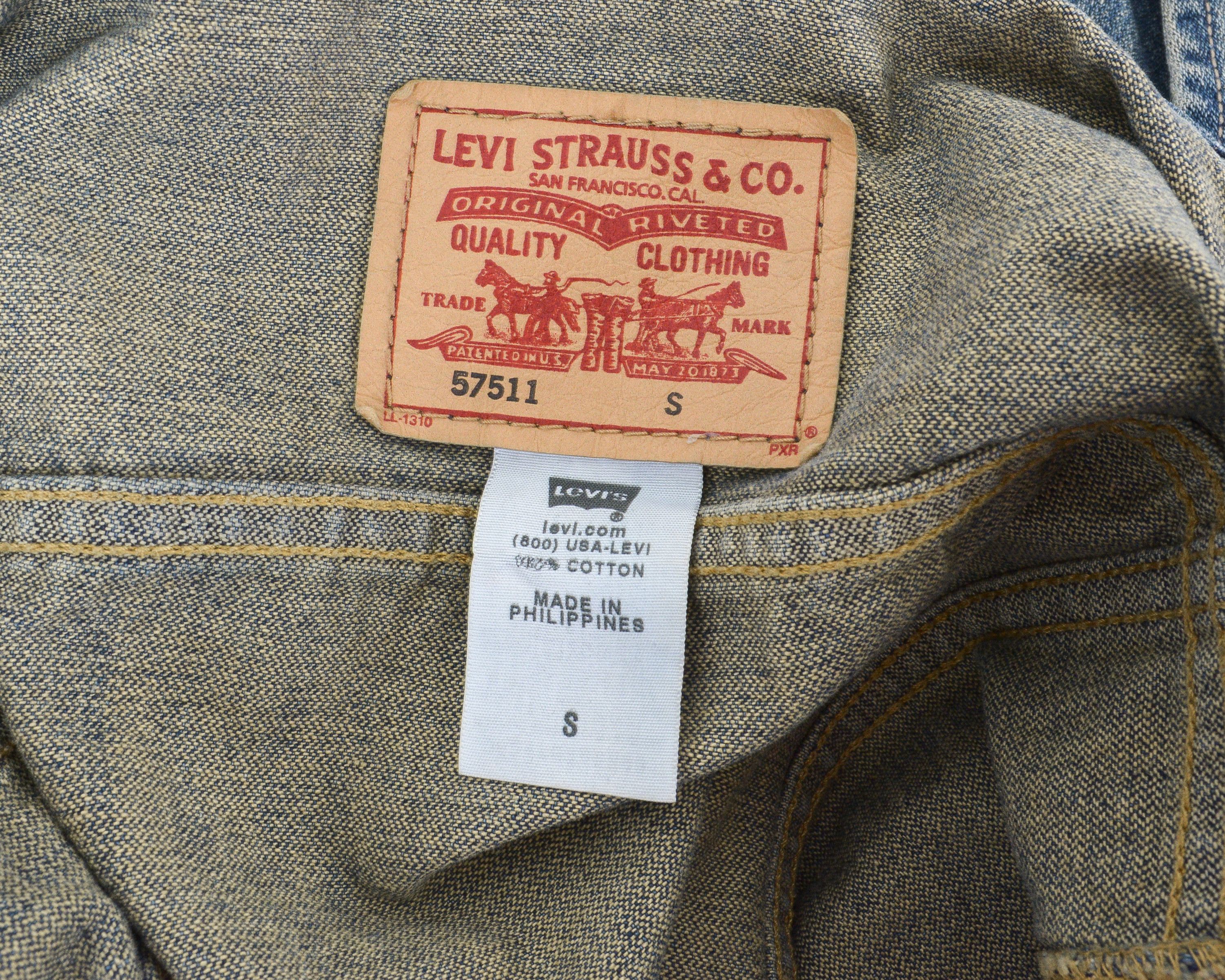 Levi's × Levi's Vintage Clothing × Vintage S Denim Jean Jacket Cropped Blue Button Up Trucker Cowboy Size S / US 4 / IT 40 - 6 Thumbnail