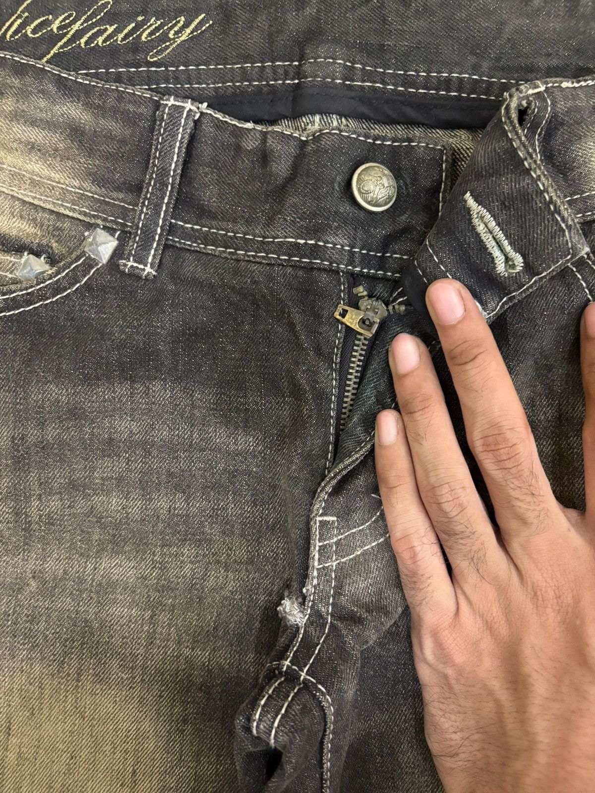 Japanese Brand Vintage Japanese Brand Rusty Wash Bootcut Flare Jeans Size US 30 / EU 46 - 3 Thumbnail