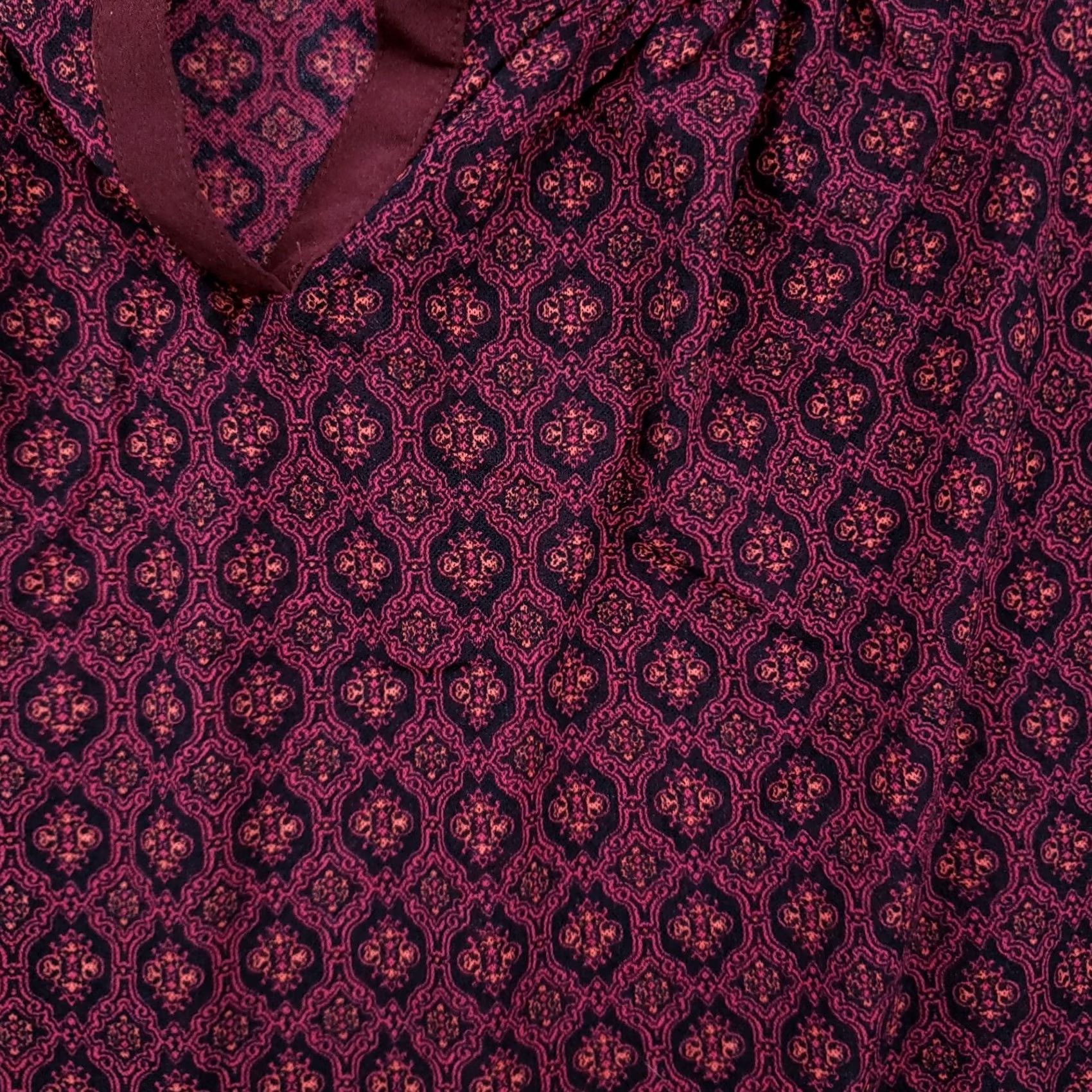 Vintage The Limited Womens S Small Red Printed V-Neck 3/4 Sleeve Lightweight Blouse Top Size S / US 4 / IT 40 - 7 Thumbnail